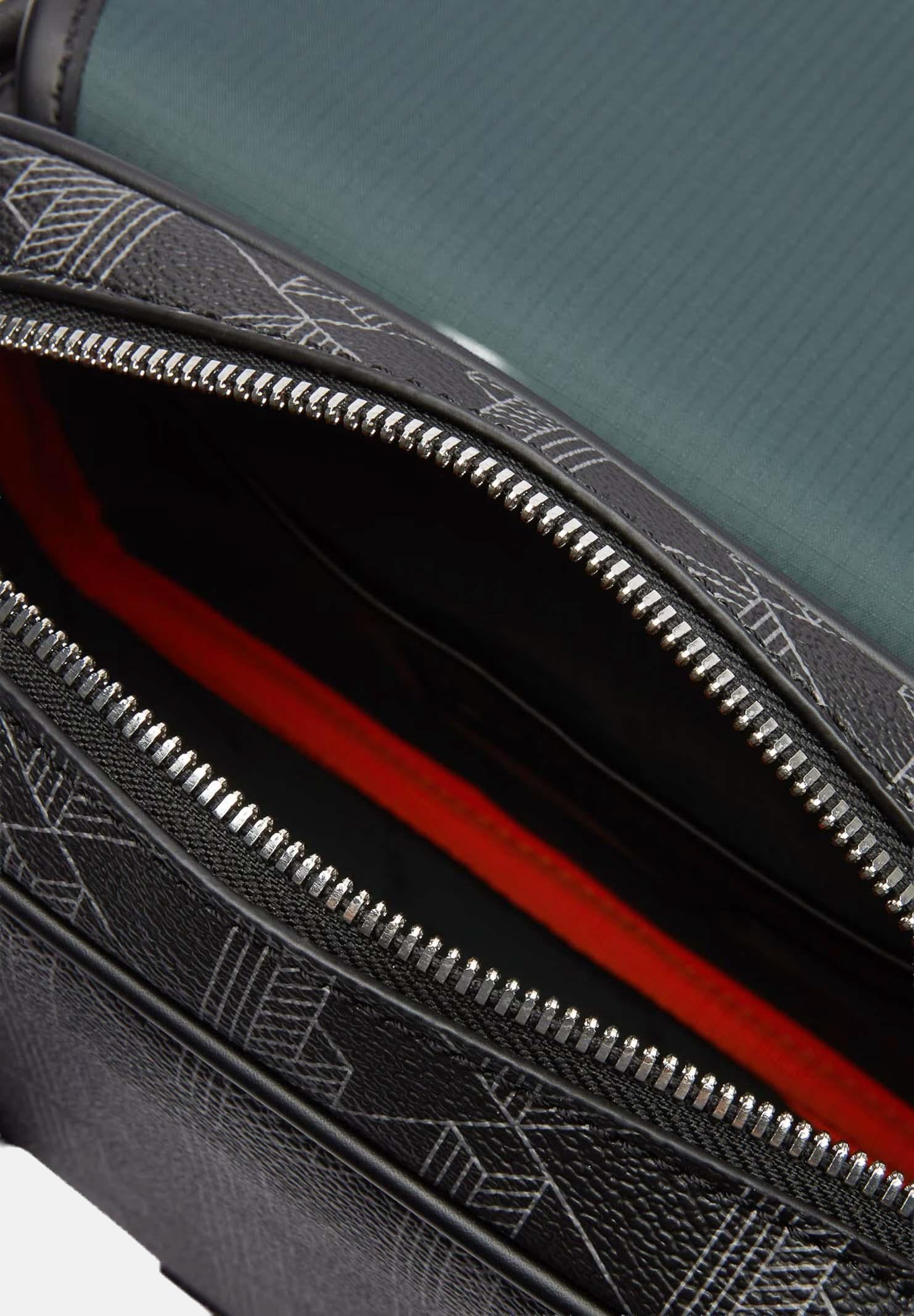 LACOSTE Borsa a tracolla nera per uomo e donna con monogramma The Blend NH3787 H45 LACOSTE