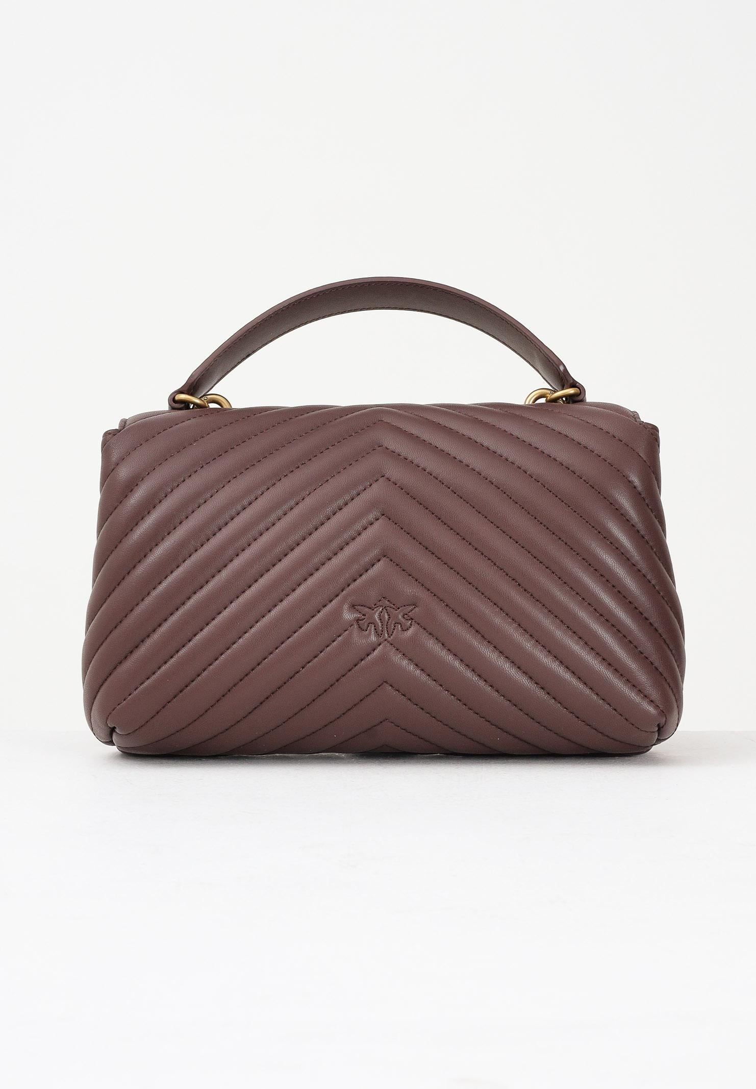 PINKO Borsa a mano Classic Love Bag Puff da donna in nappa trapuntata marrone 100043A0GK L86Q PINKO