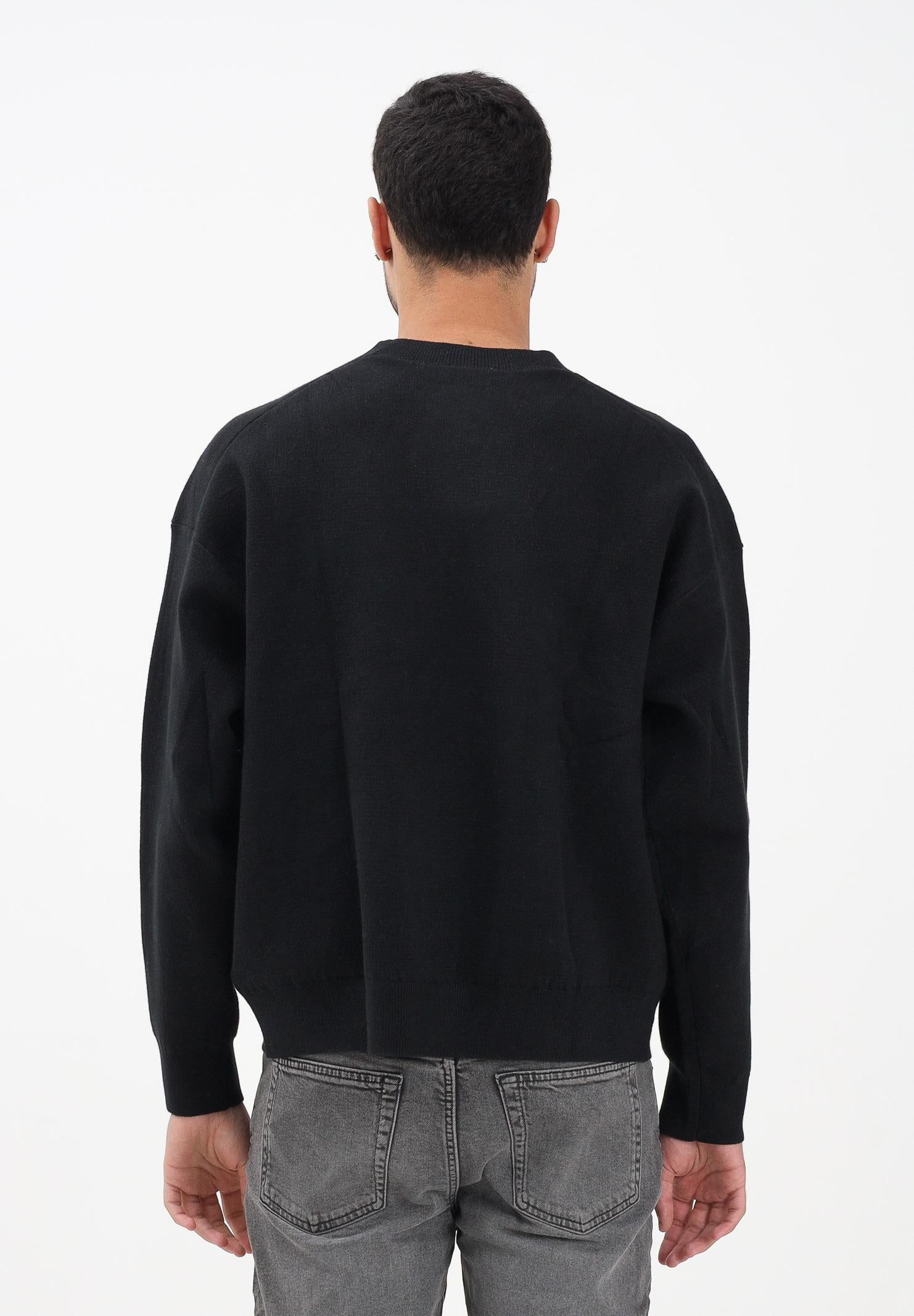 CALVIN KLEIN JEANS Maglioncino girocollo nero da uomo con logo LV04RD305GUB1 CALVIN KLEIN JEANS