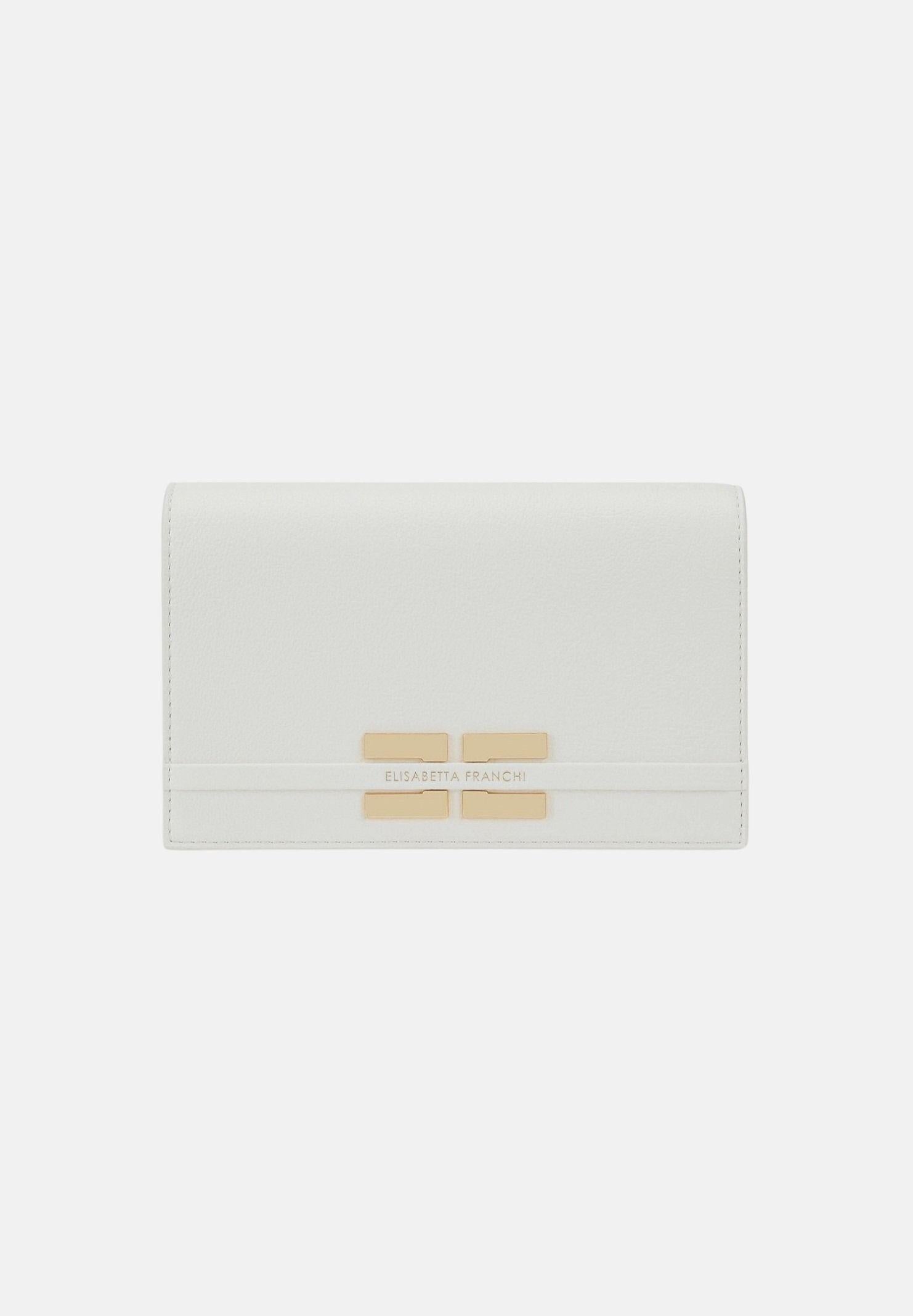 ELISABETTA FRANCHI Pochette burro da donna con logo BS40A61E2 193 ELISABETTA FRANCHI
