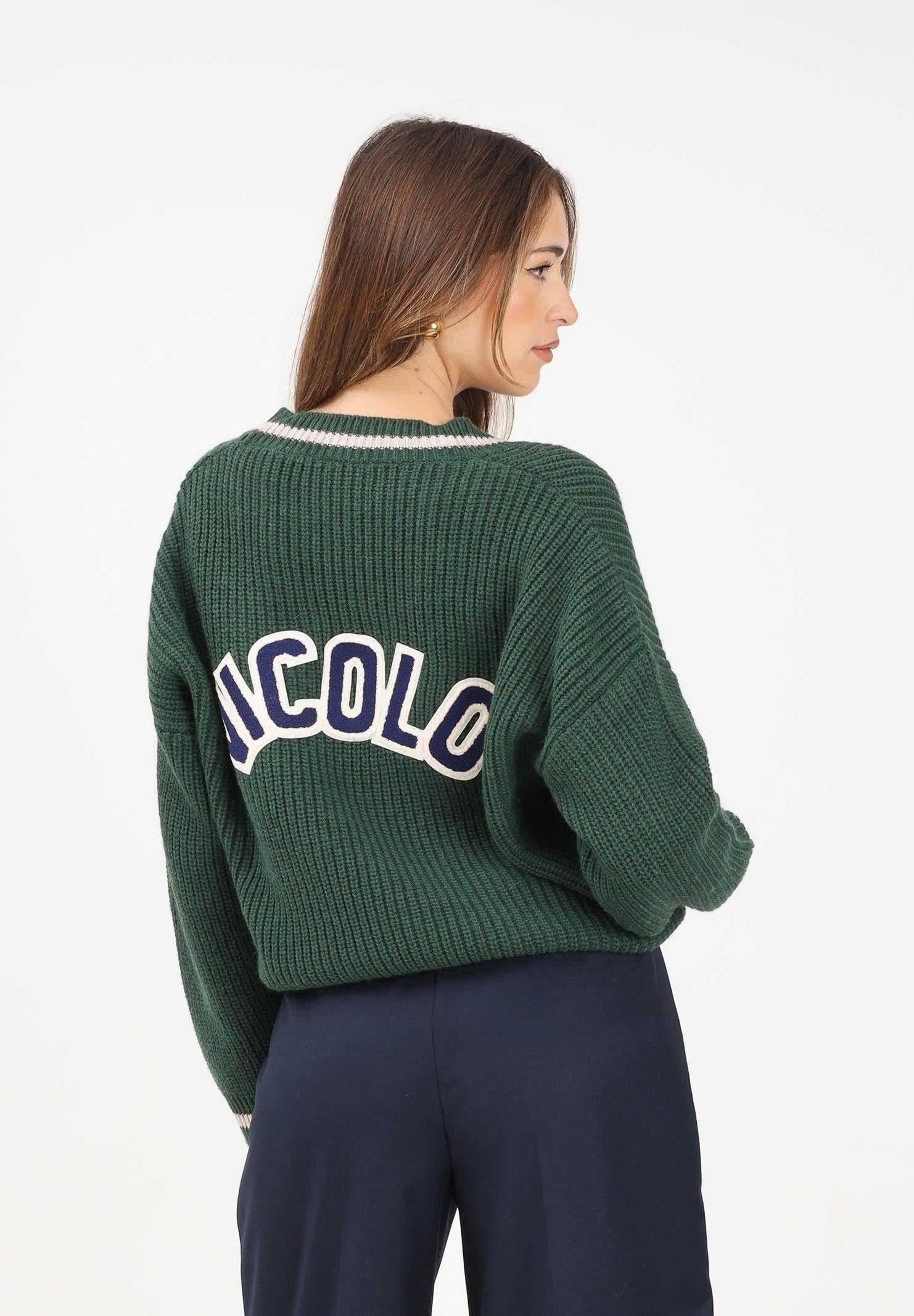 VICOLO Maglioncino verde da donna con logo sul retro 55073F VE VICOLO