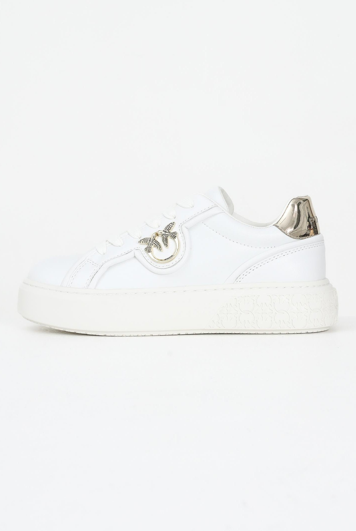 PINKO Sneakers bianche da donna con logo Pinko Love Birds SS0041P087Z1B PINKO