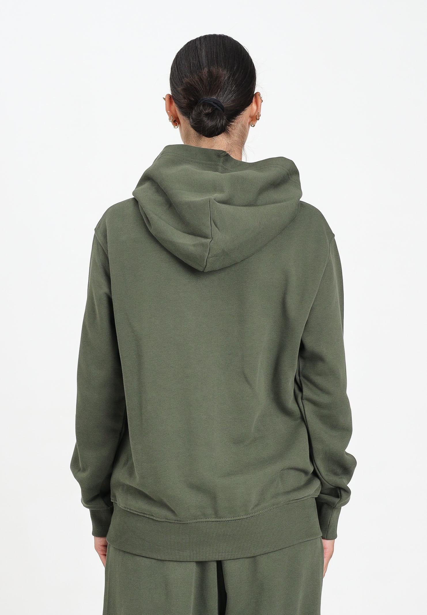 DIESEL Felpa con cappuccio verde militare per donna, ragazzi e bambini rifinita da patch D J025020GEAD K513 DIESEL