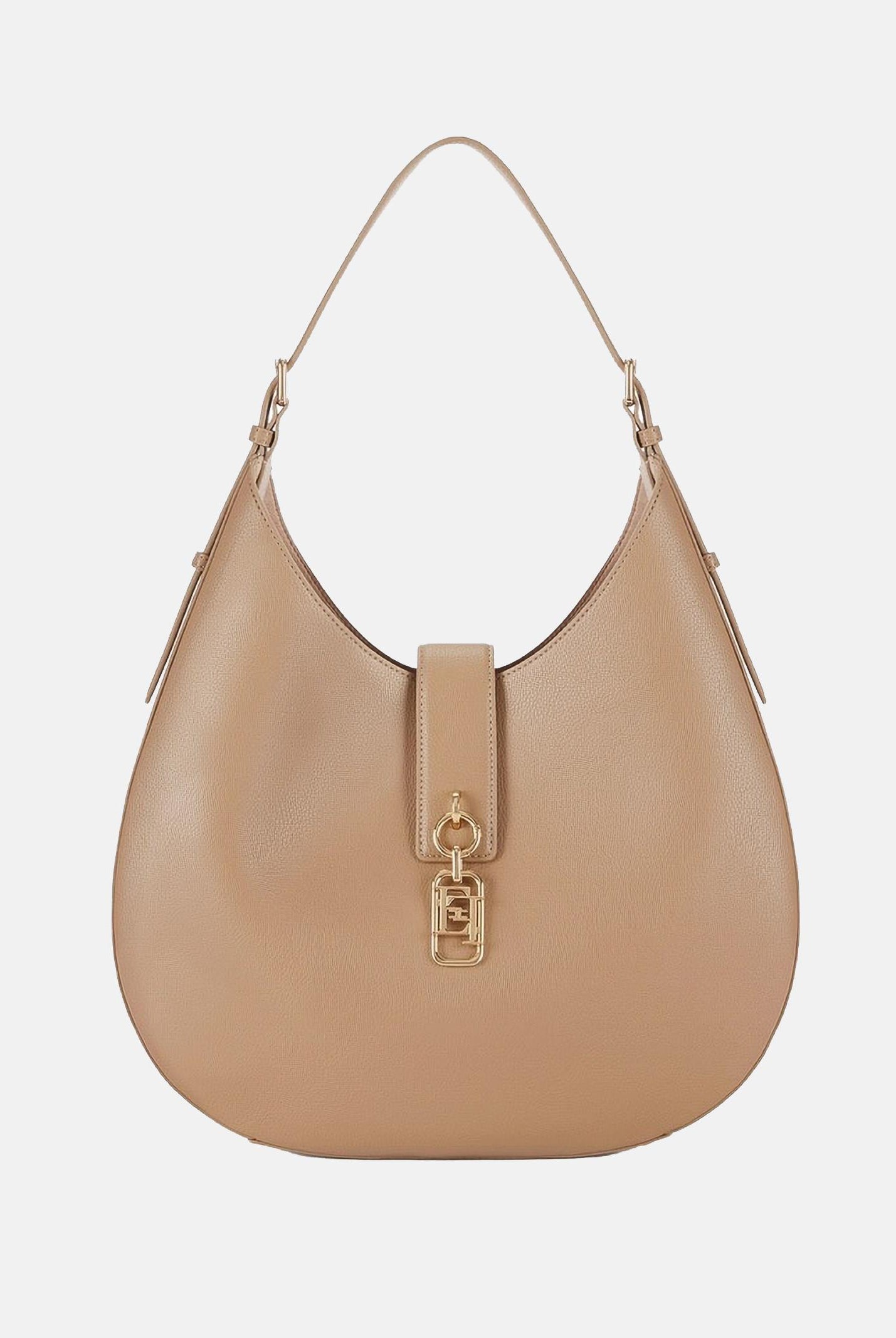 ELISABETTA FRANCHI Borsa hobo argilla da donna con charm BS06A62E2 229 ELISABETTA FRANCHI