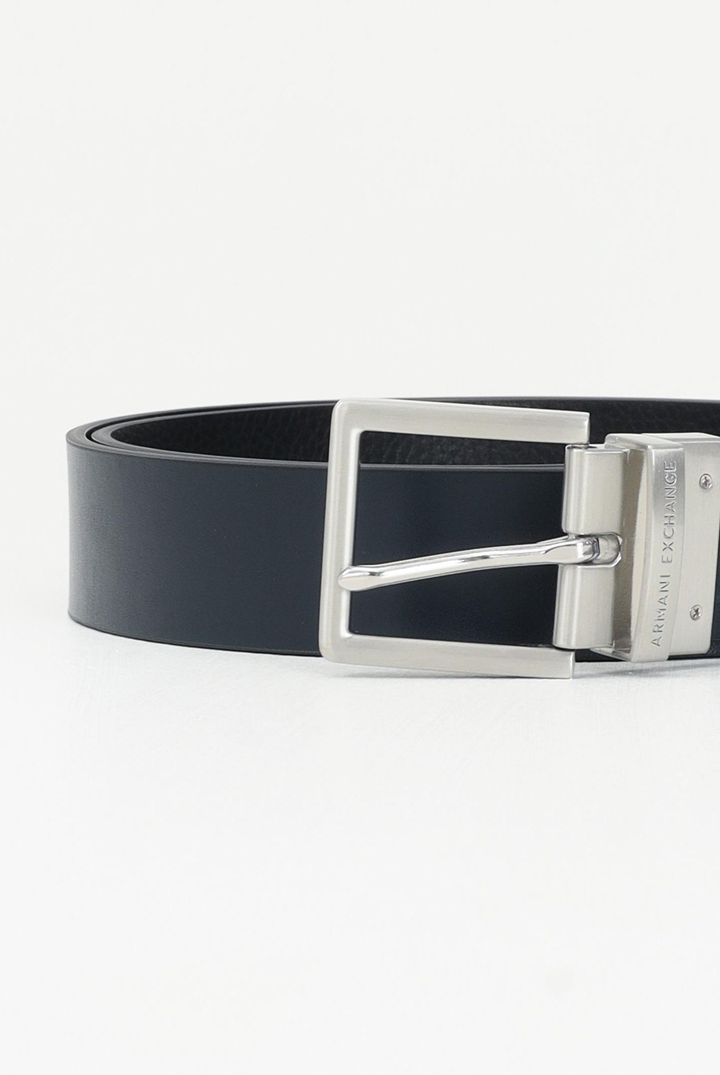 ARMANI EXCHANGE Cintura double face nera e blu da uomo 951000CC512 43020 ARMANI EXCHANGE