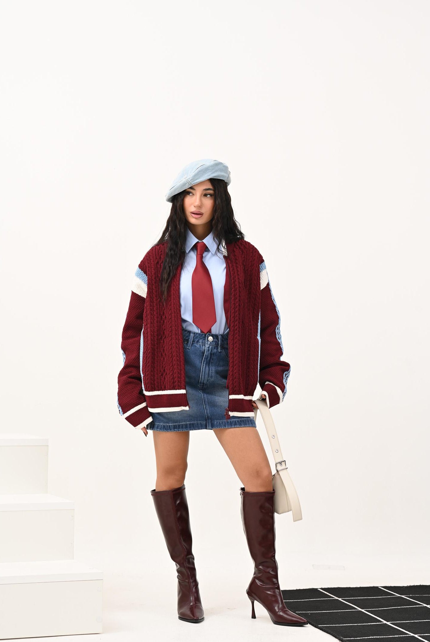 ADIDAS ORIGINALS Gonna corta Adicolor 3-Stripes in denim blu da donna JW2649 ADIDAS ORIGINALS