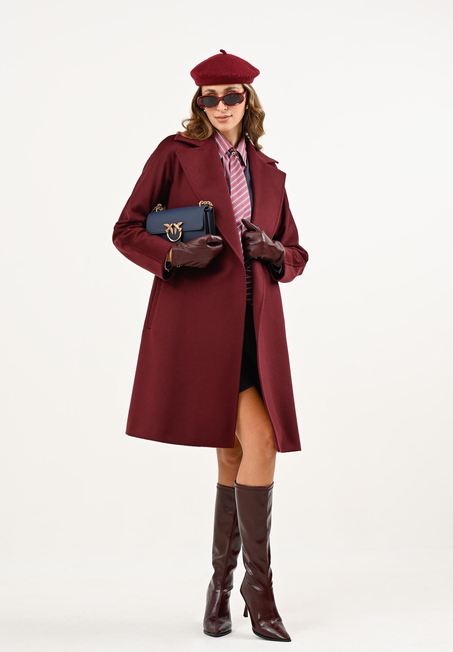 MAX MARA Cappotto Dravenna bordeaux da donna 2526016091600 084 MAX MARA