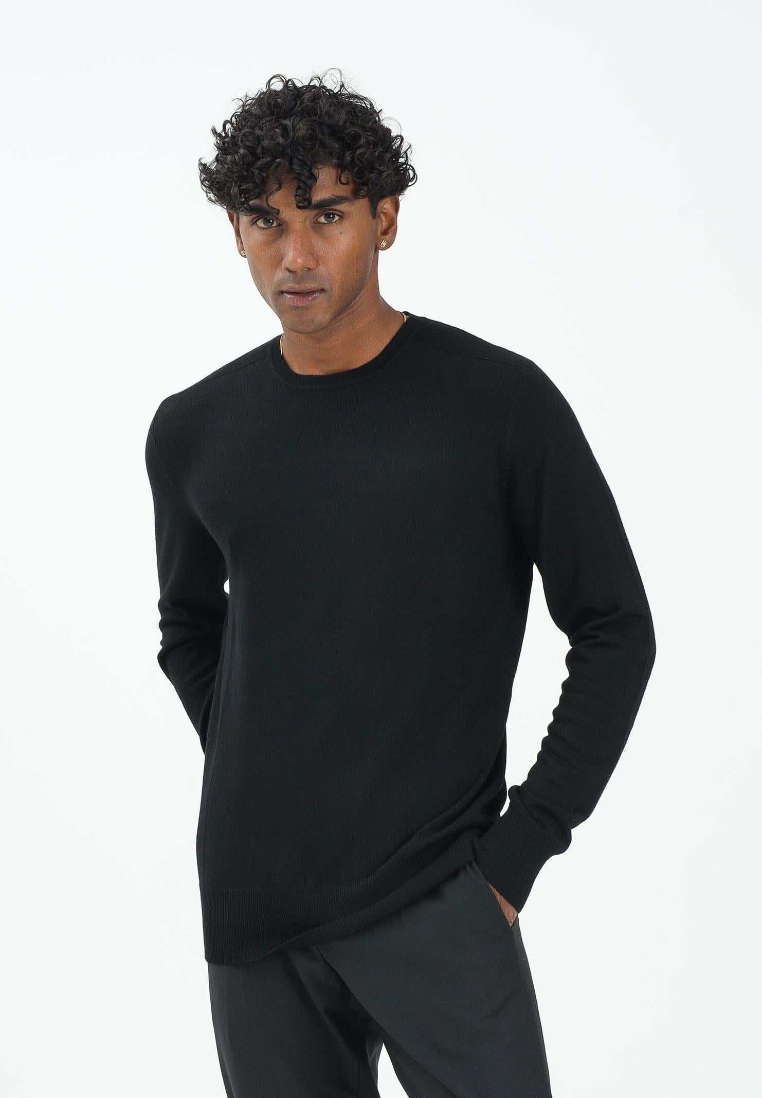 PATRIZIA PEPE Maglioncino a manica lunga nero da uomo 5K0166K124 K102 PATRIZIA PEPE