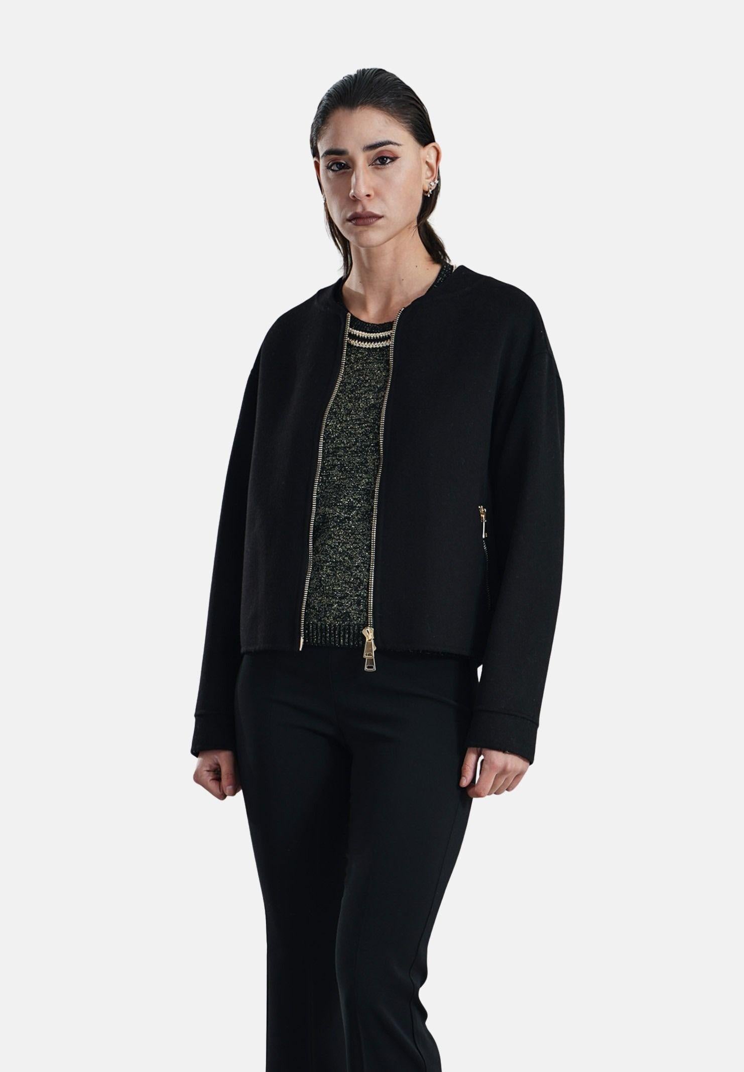 SIMONA CORSELLINI Bomber nero da donna A25CPGBV1001 V0003 SIMONA CORSELLINI