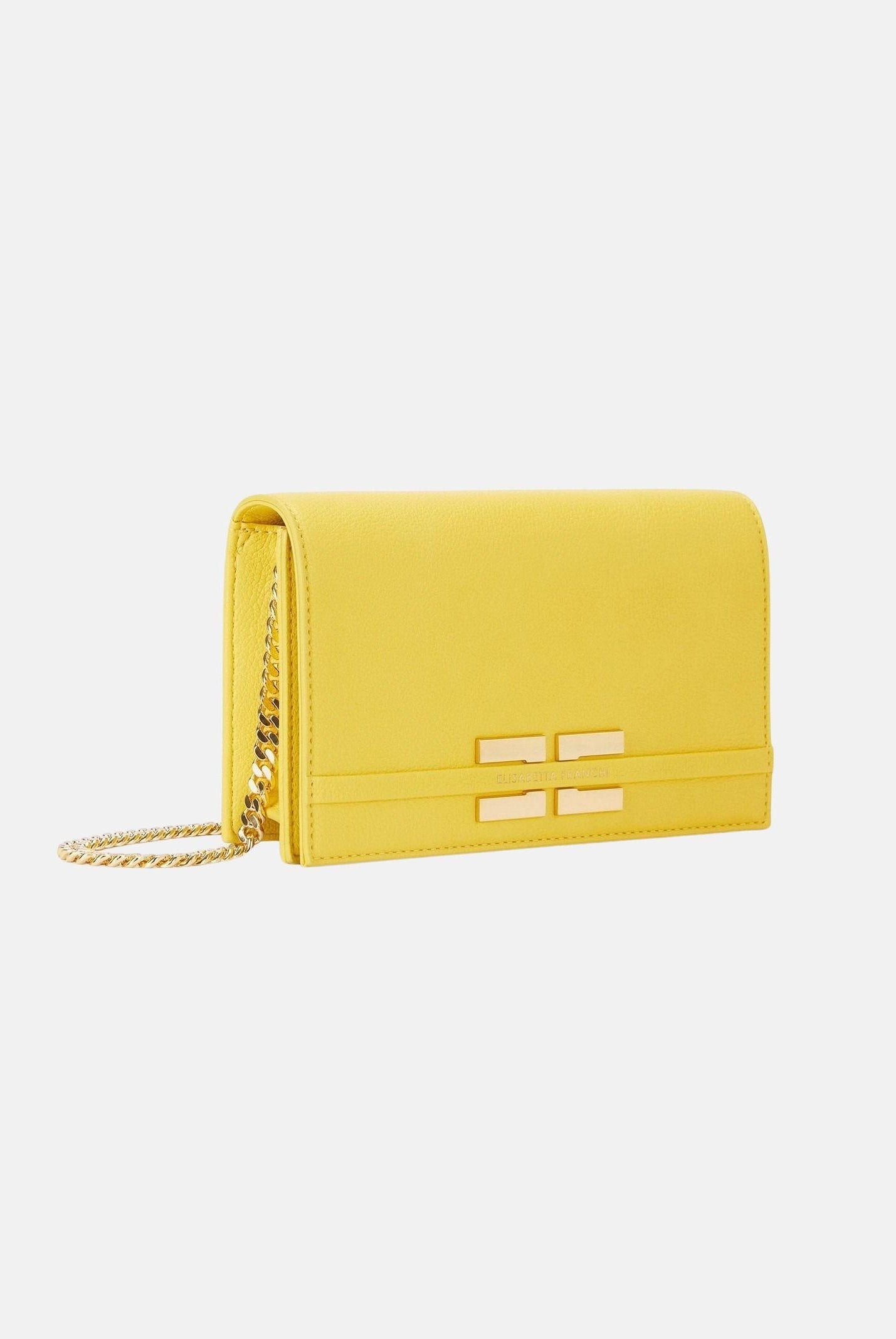 ELISABETTA FRANCHI Pochette gialla da donna con logo BS40A61E2 EV4 ELISABETTA FRANCHI