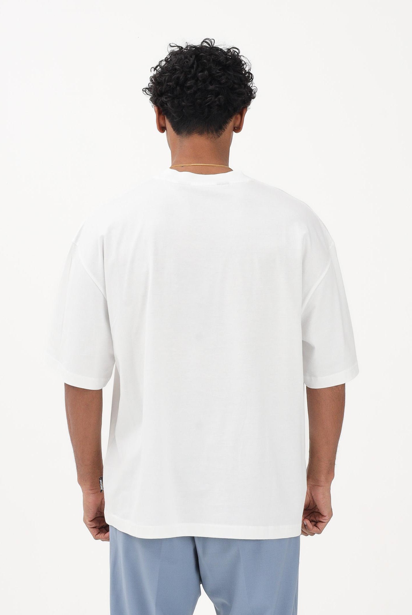 JUST CAVALLI T-shirt a manica corta bianca da uomo con stampa 80OAHE19CJ110 004 JUST CAVALLI