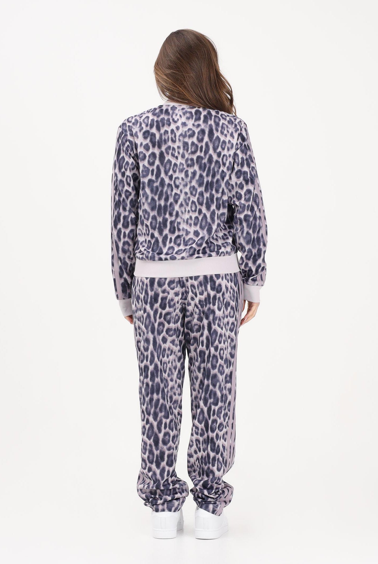 ADIDAS PERFORMANCE Tuta Essentials 3 Stripes Animal AOP lilla da donna KB8935 . ADIDAS PERFORMANCE