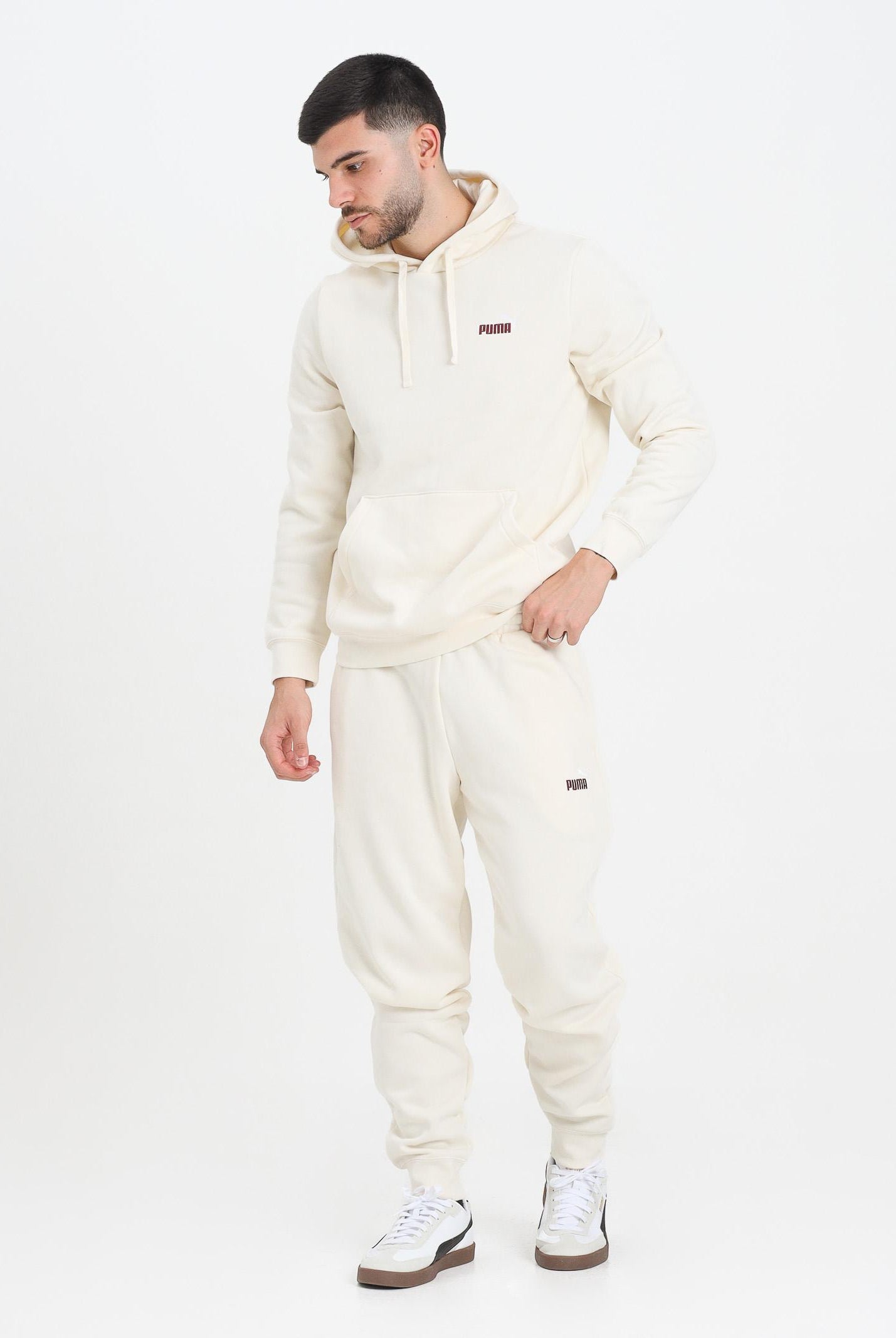 PUMA Pantalone sportivo Essentials con logo N. 1 bicolore panna da uomo 684713 99 PUMA