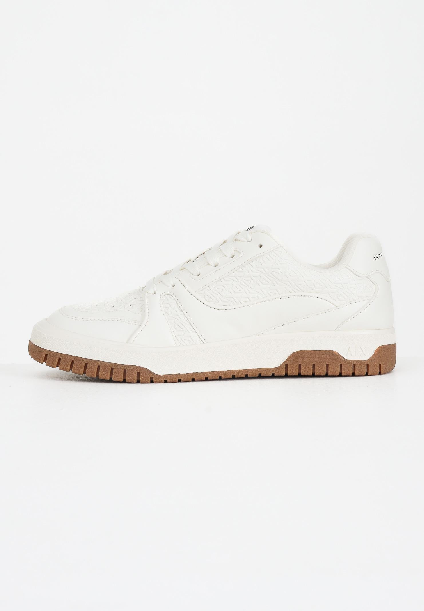 ARMANI EXCHANGE Sneakers panna da uomo con logo all-over XM001933AF17537 M0107 ARMANI EXCHANGE