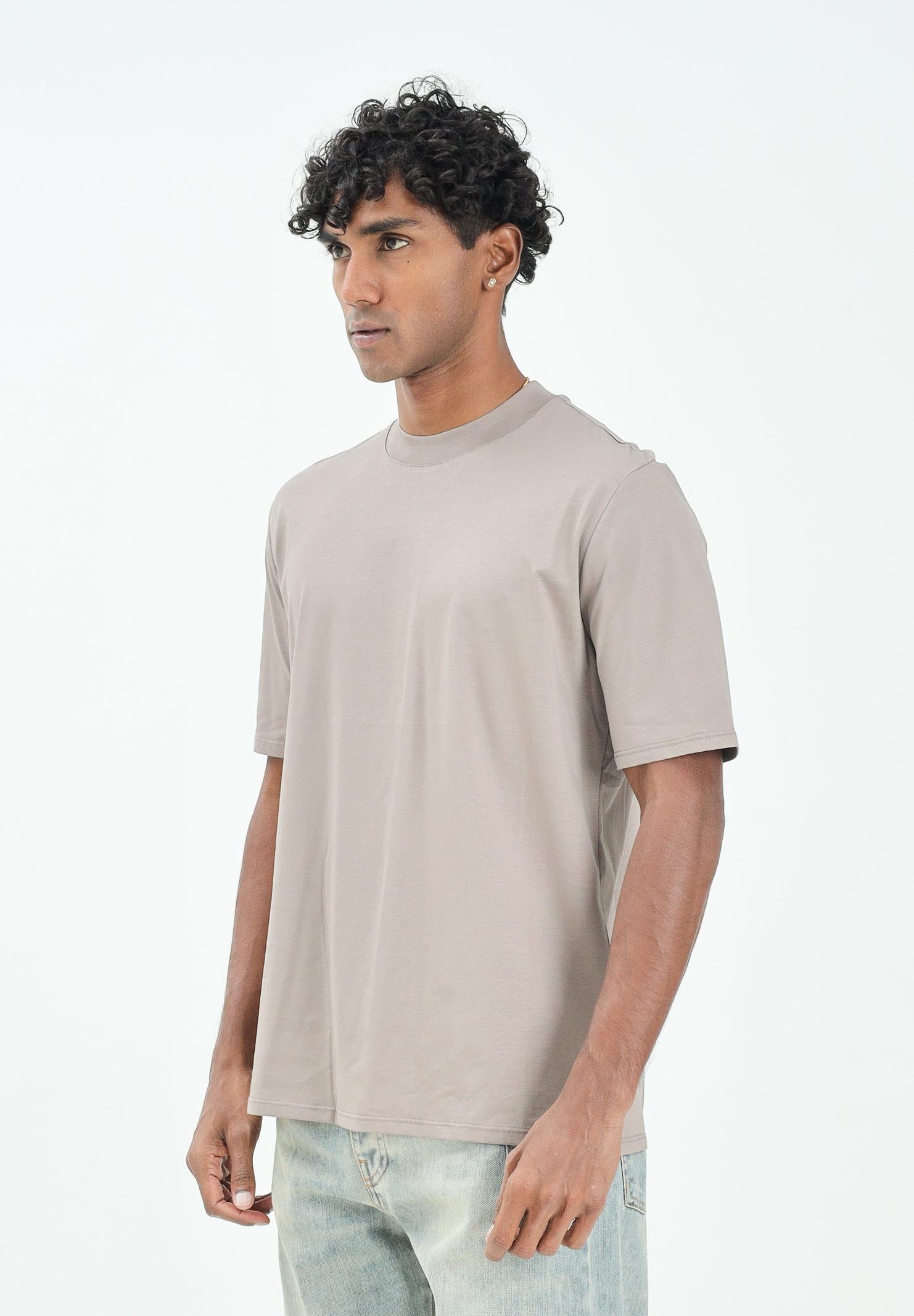 YES LONDON T-shirt a manica corta beige da uomo XM4235 TE YES LONDON