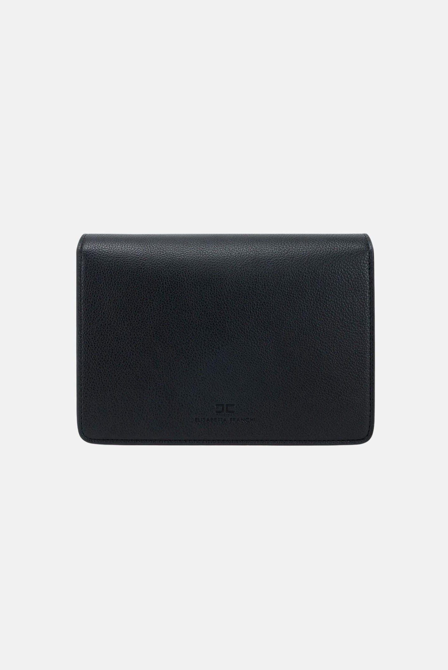 ELISABETTA FRANCHI Pochette nera da donna con logo BS39A61E2 110 ELISABETTA FRANCHI