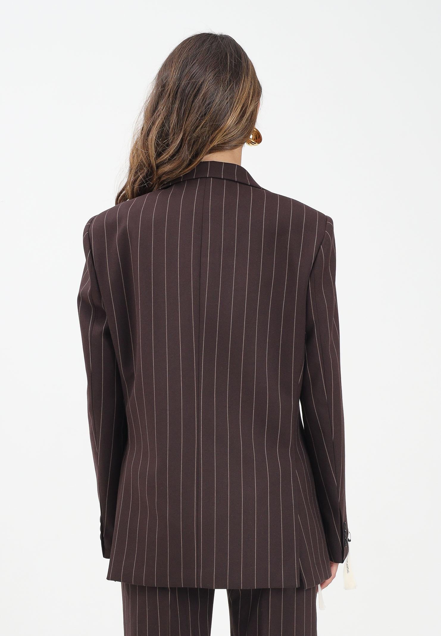 MAR DE MARGARITAS Giacca doppiopetto Helsa moro da donna MMABW01390 MA03 Mar de margaritas