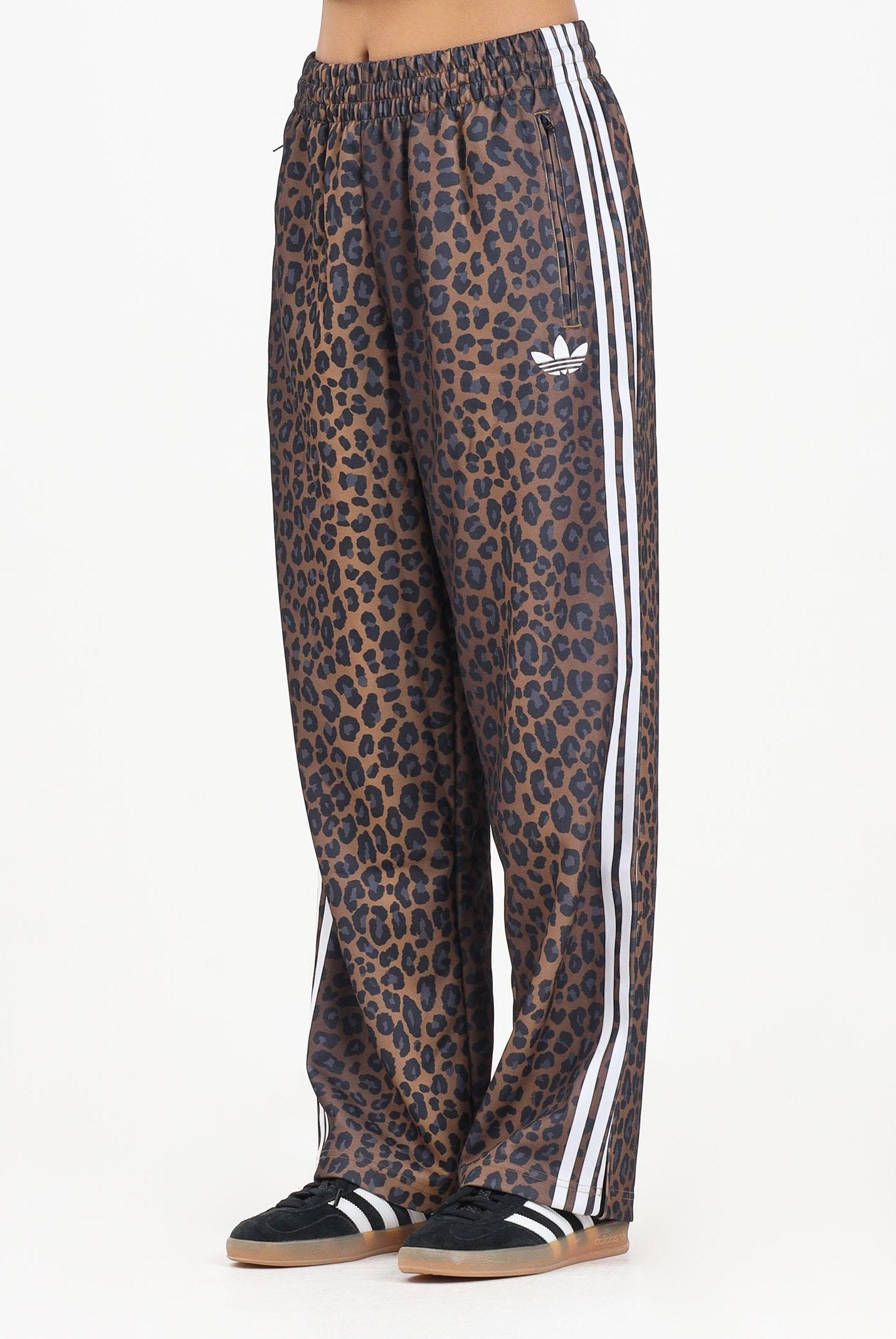 ADIDAS ORIGINALS Pantalone sportivo Firebird Loose Leopard beige da donna JV7580  ADIDAS ORIGINALS