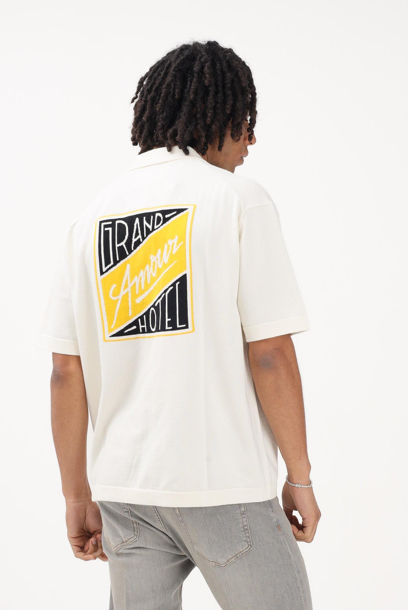 SELECTED HOMME Cardigan panna da uomo con ricamo sul retro 16100080 EG SELECTED HOMME