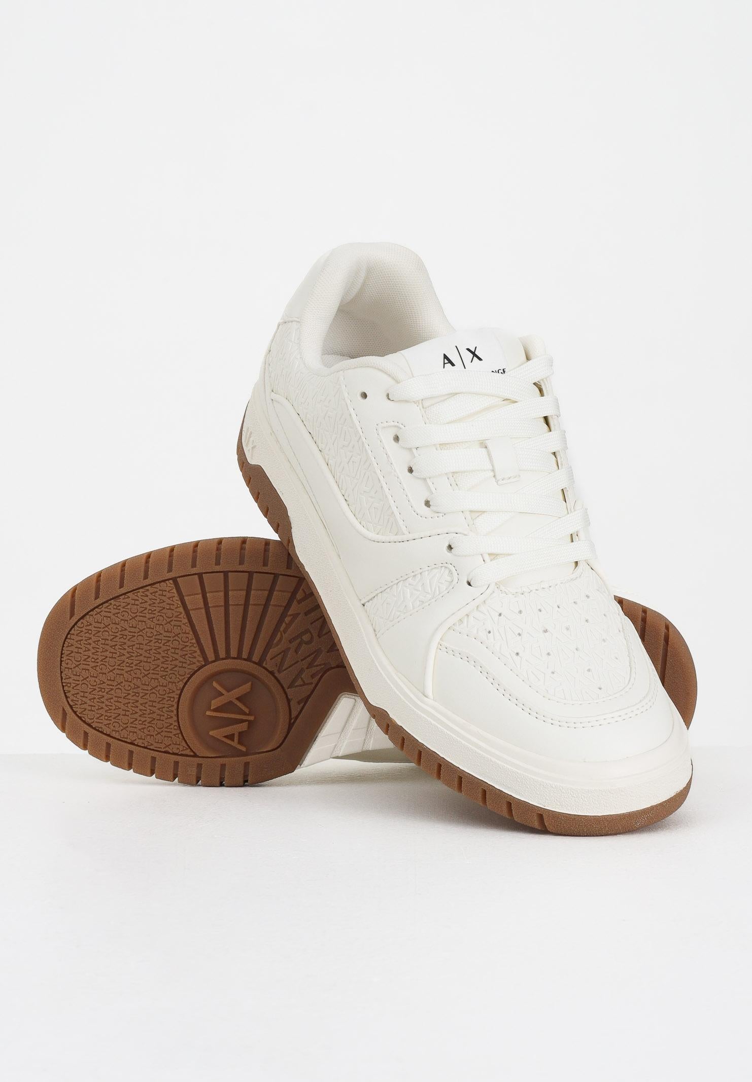 ARMANI EXCHANGE Sneakers panna da uomo con logo all-over XM001933AF17537 M0107 ARMANI EXCHANGE