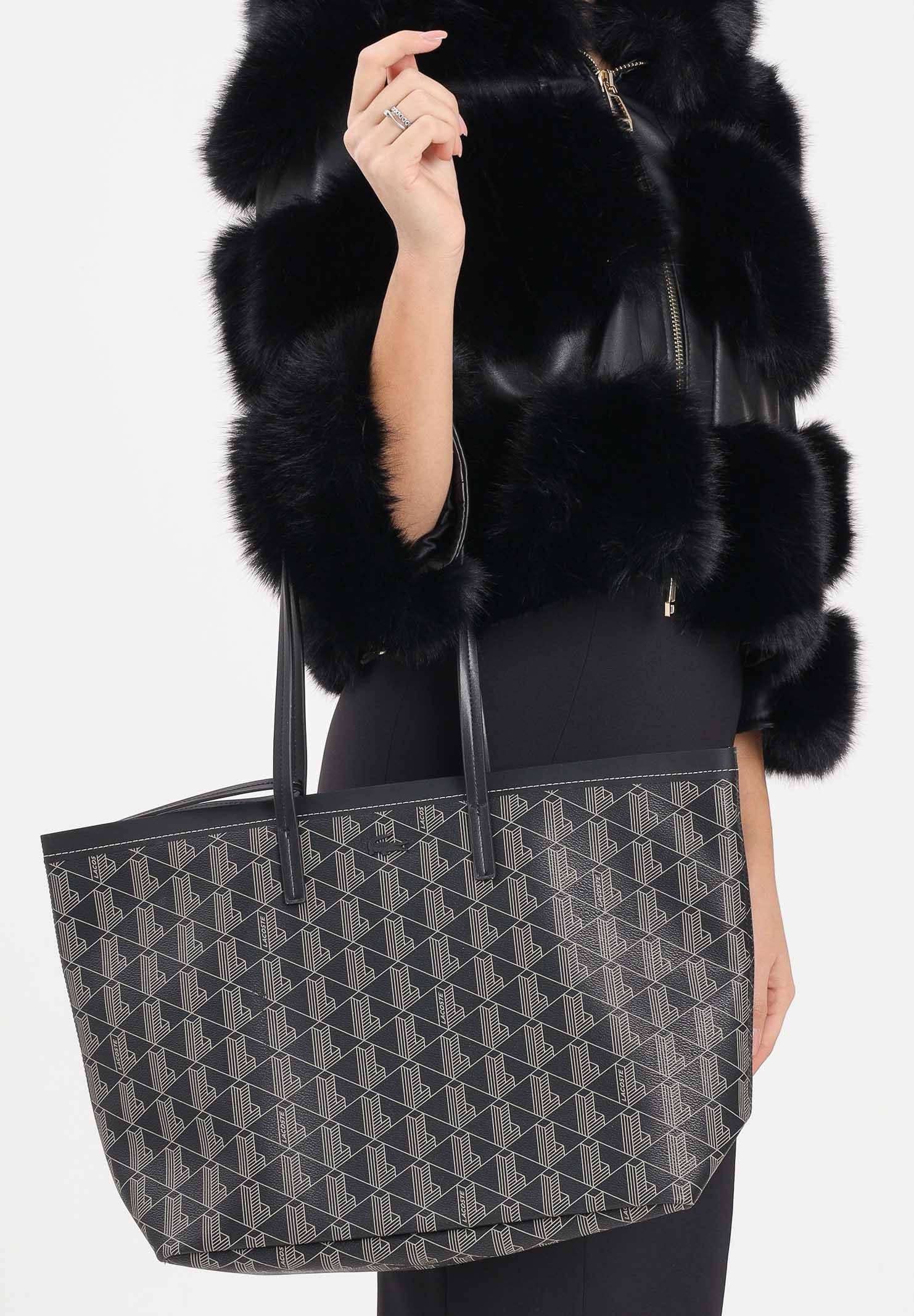 LACOSTE Shopper nera da donna con pochette Zely NF5001 N56 LACOSTE