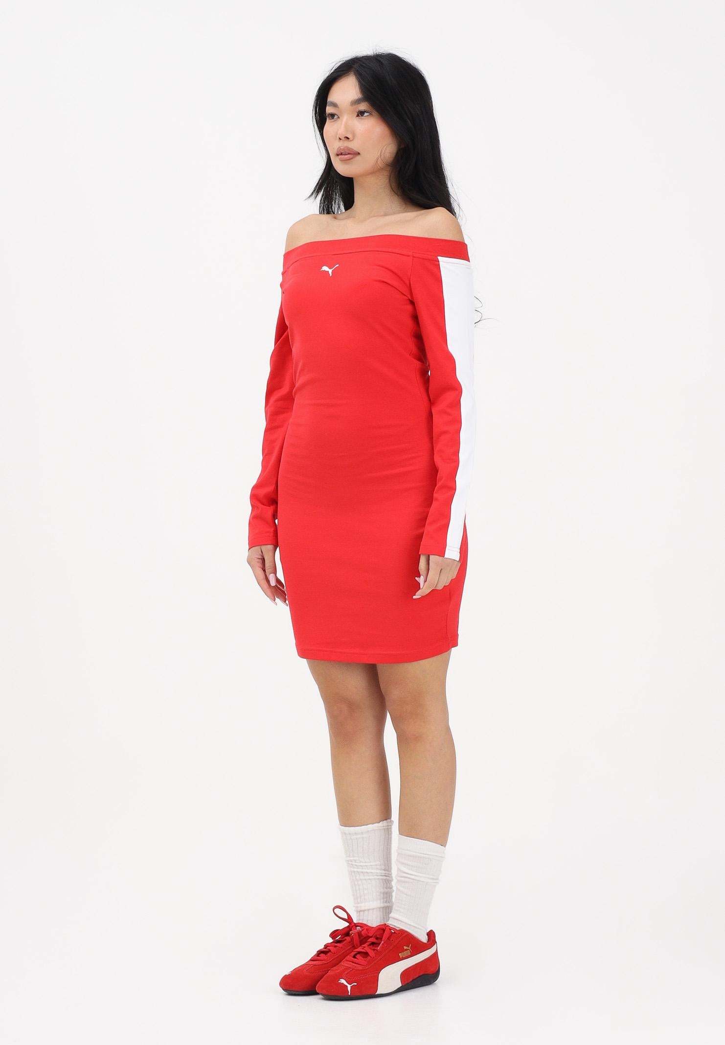 PUMA Abito corto T7 rosso da donna 635383 11 PUMA