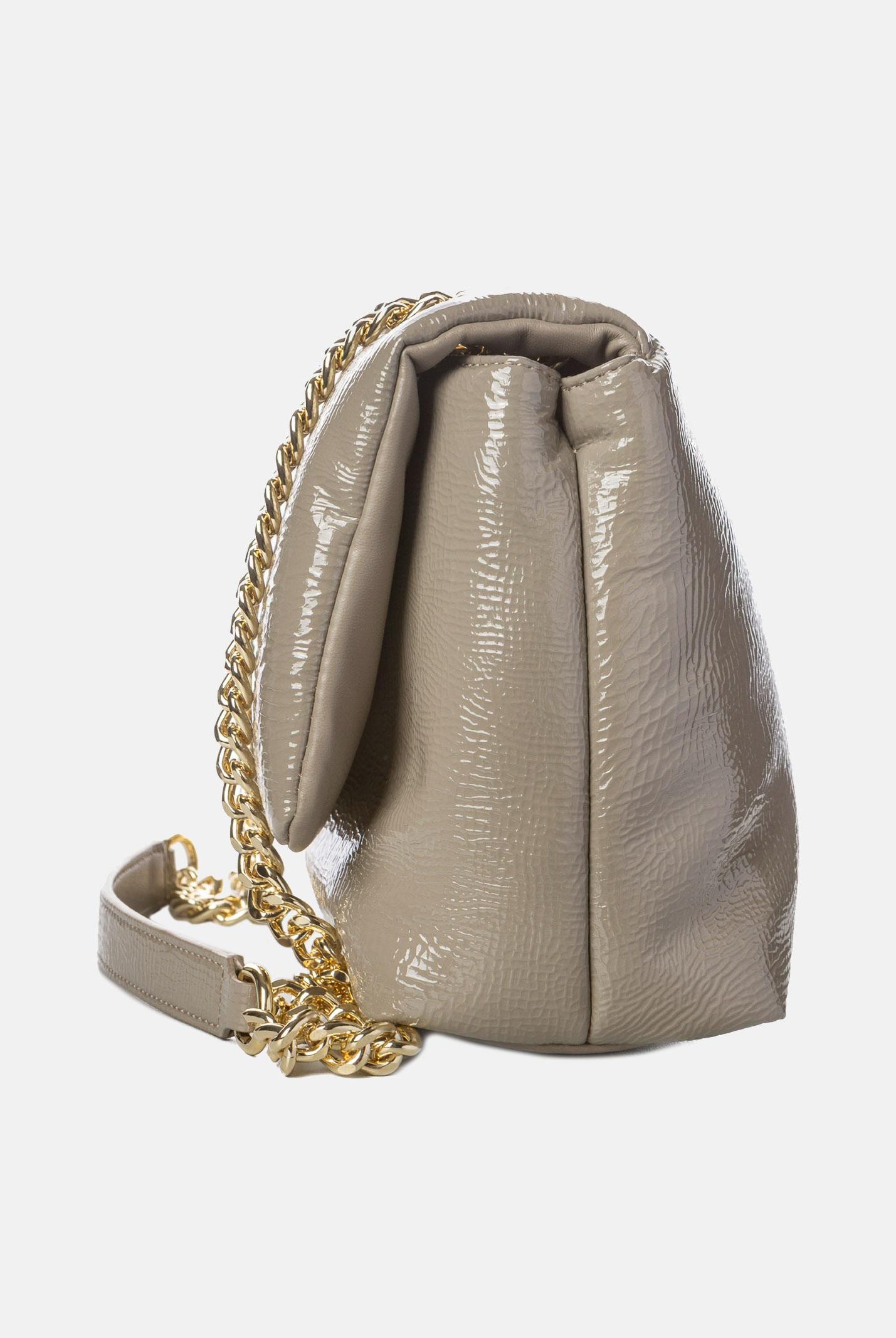 ARMANI EXCHANGE Borsa a tracolla in vernice beige da donna XW000355AF17239 U6242 ARMANI EXCHANGE