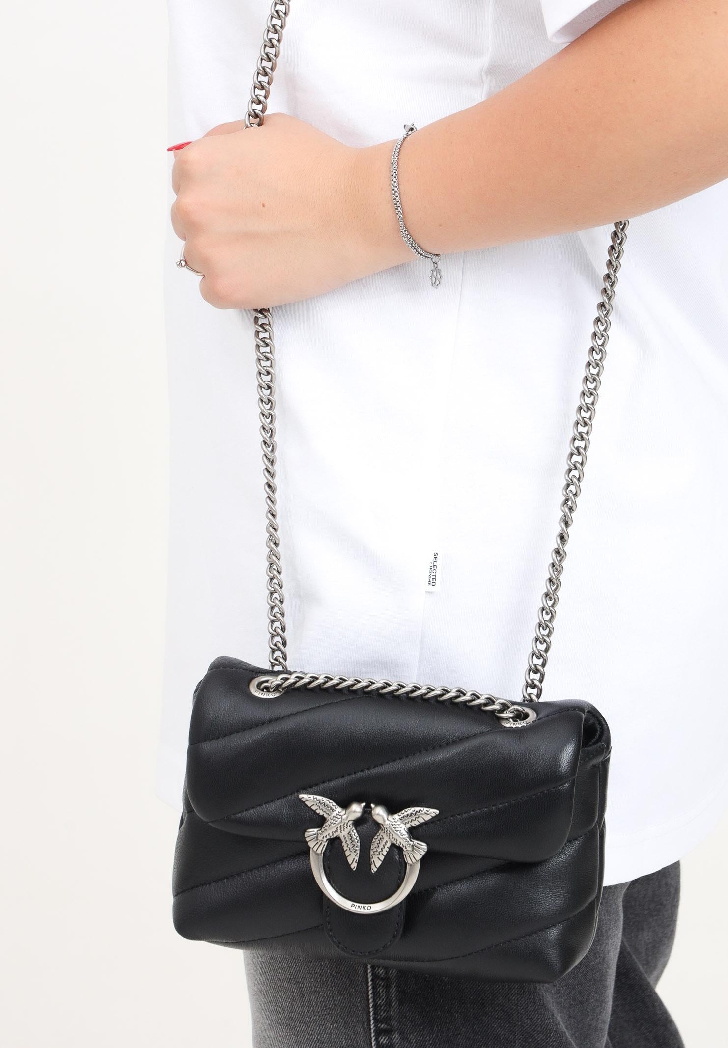 PINKO Borsa a tracolla Baby Love Bag Puff nera da donna 100040A0F2 Z99O PINKO