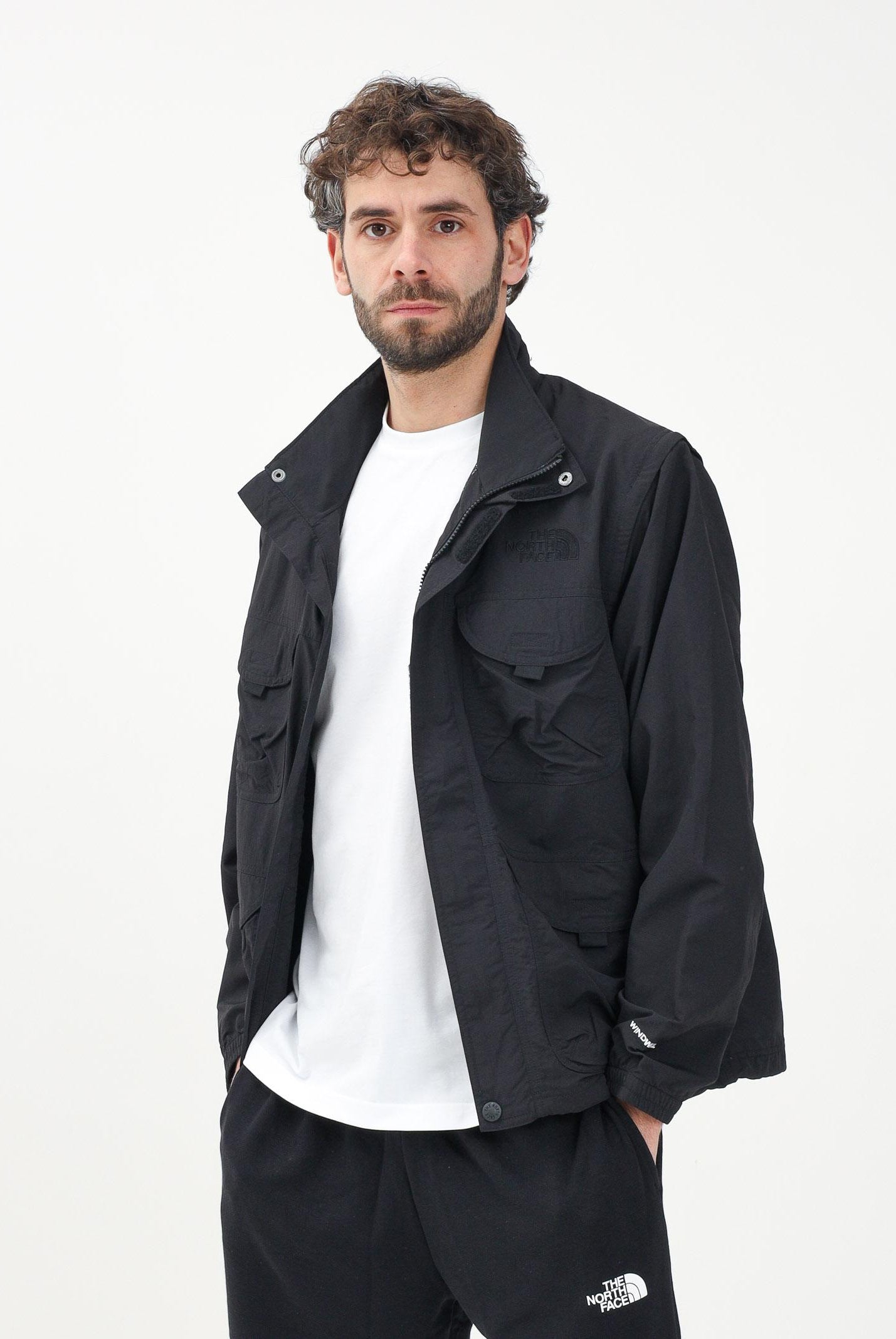 THE NORTH FACE Giacca a vento Convertible nera da uomo NF0A8BJFJK31 THE NORTH FACE