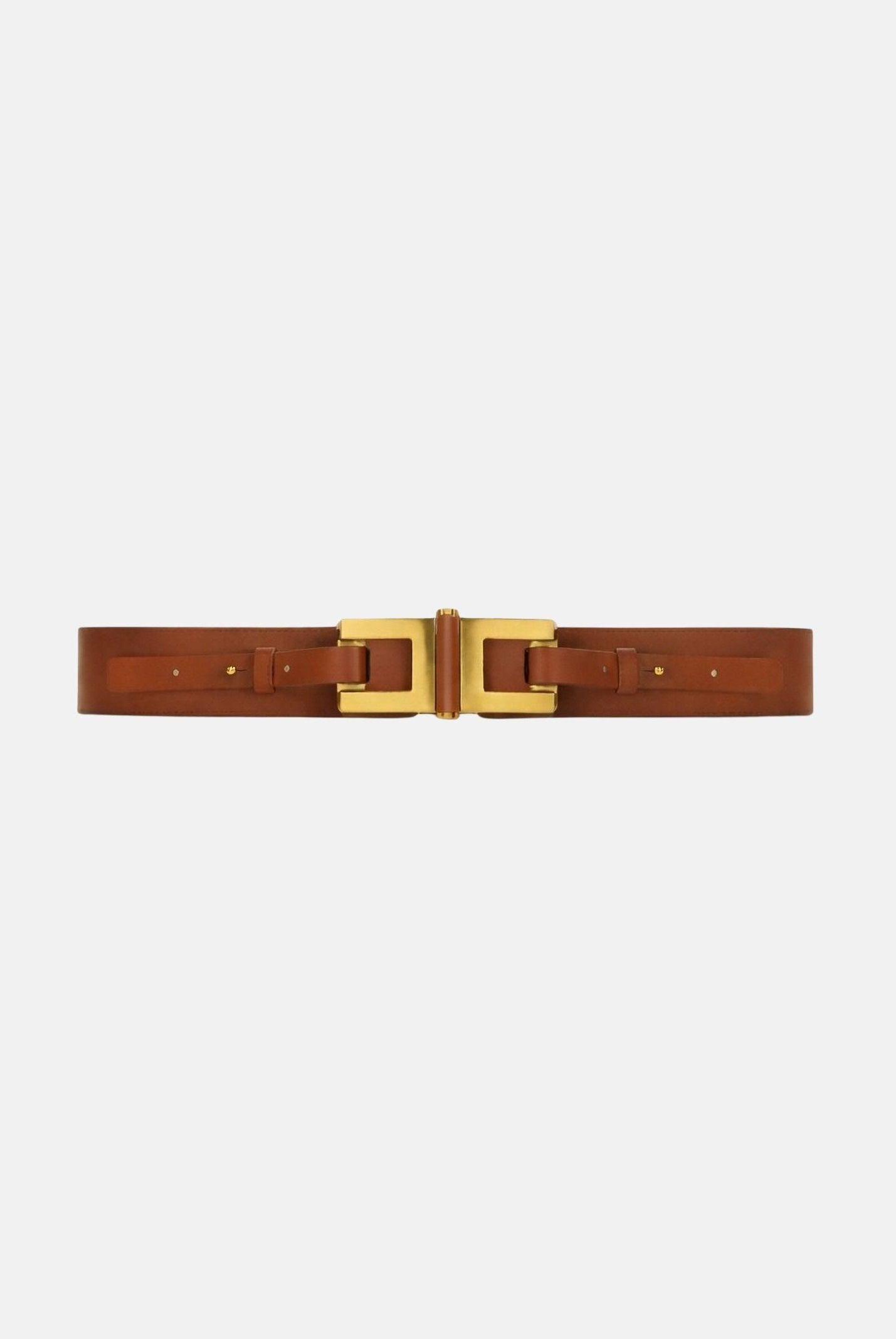 ELISABETTA FRANCHI Cintura cognac da donna con dettaglio logo CT50S61E2 027 ELISABETTA FRANCHI