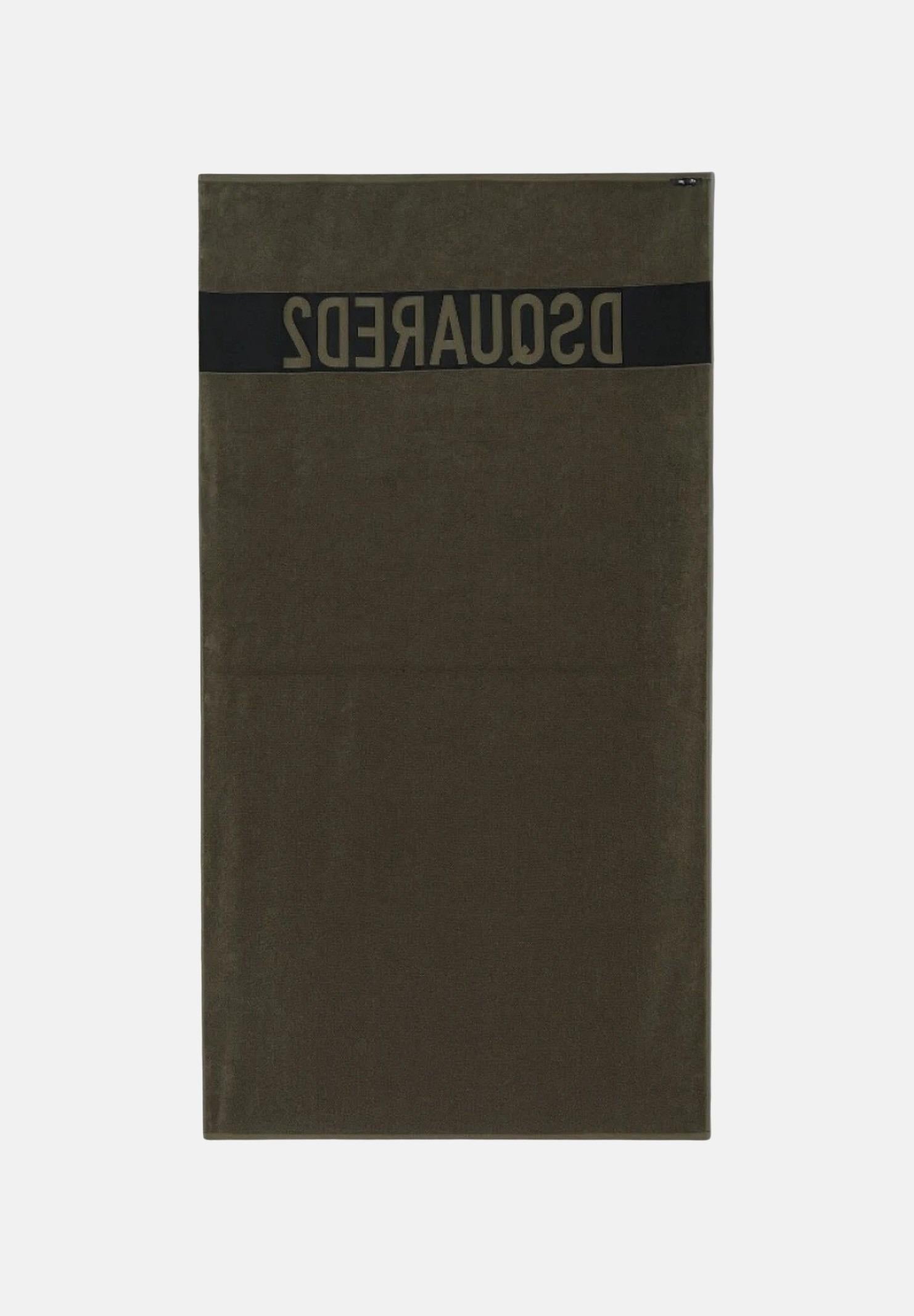 DSQUARED2 Telo mare verde mimetico per uomo e donna con logo D7P005980 307 DSQUARED2