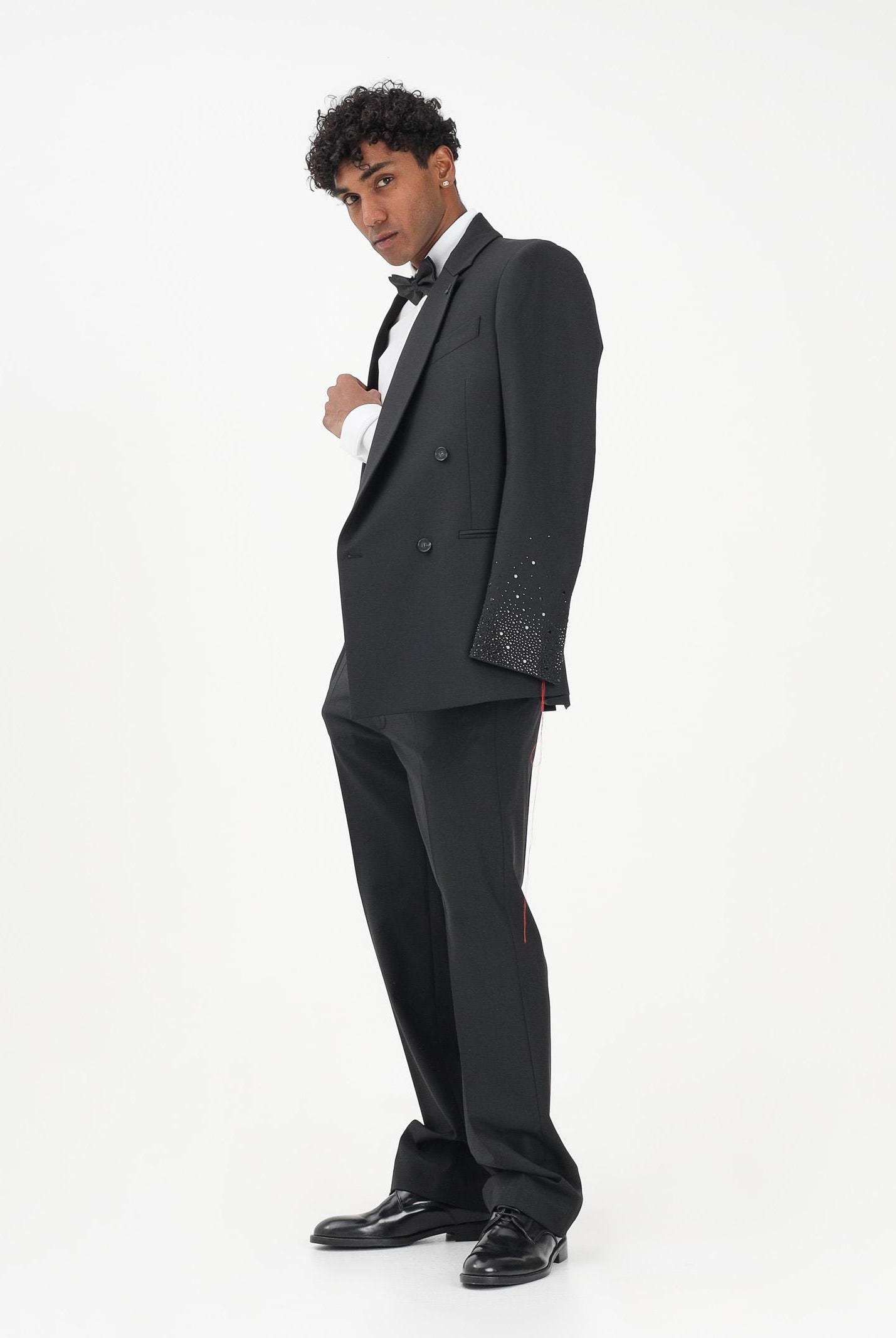 PATRIZIA PEPE Pantalone elegante nero da uomo con cintura alta 5P0557A1WK K102 PATRIZIA PEPE