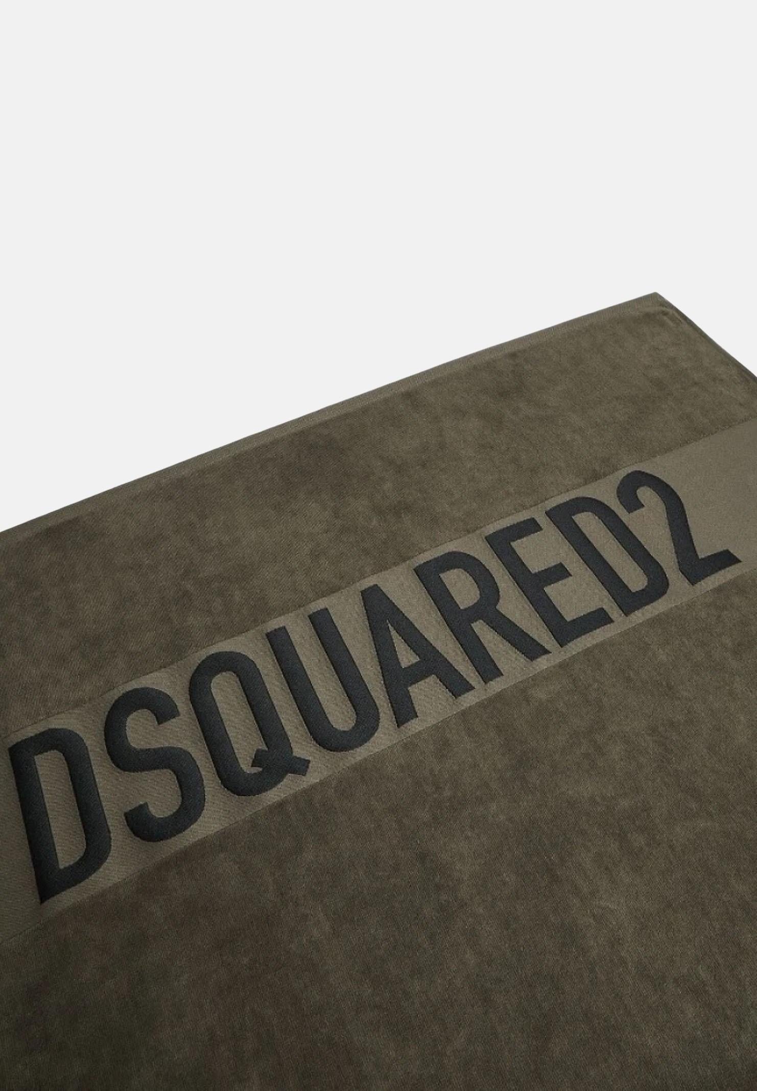 DSQUARED2 Telo mare verde mimetico per uomo e donna con logo D7P005980 307 DSQUARED2