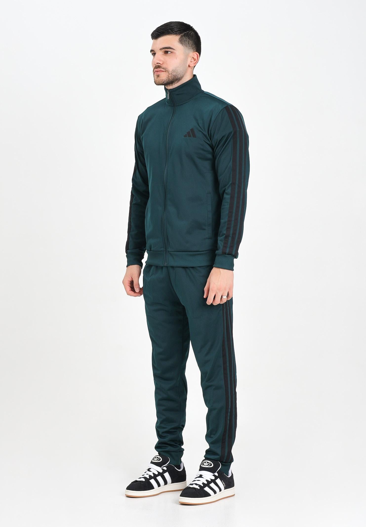 ADIDAS PERFORMANCE Tuta Basic 3 Strisce Tricot verde da uomo JX5502 ADIDAS PERFORMANCE