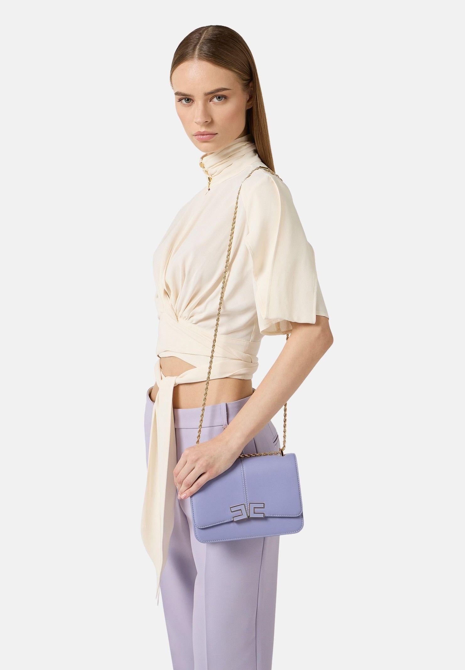 ELISABETTA FRANCHI Borsa a tracolla lilla da donna con logo BS91A61E2 EV7 ELISABETTA FRANCHI