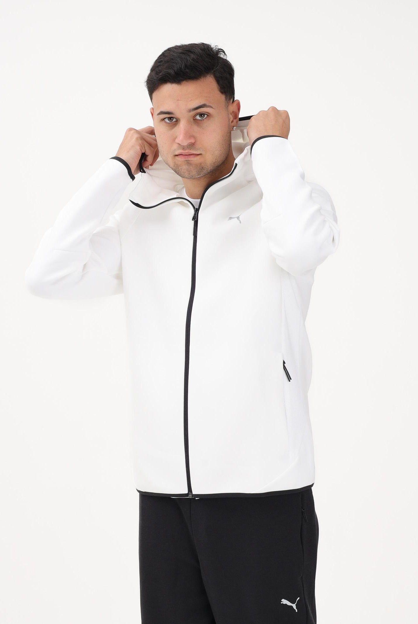 PUMA Felpa con zip Evostripe bianca da uomo 692190 02 PUMA