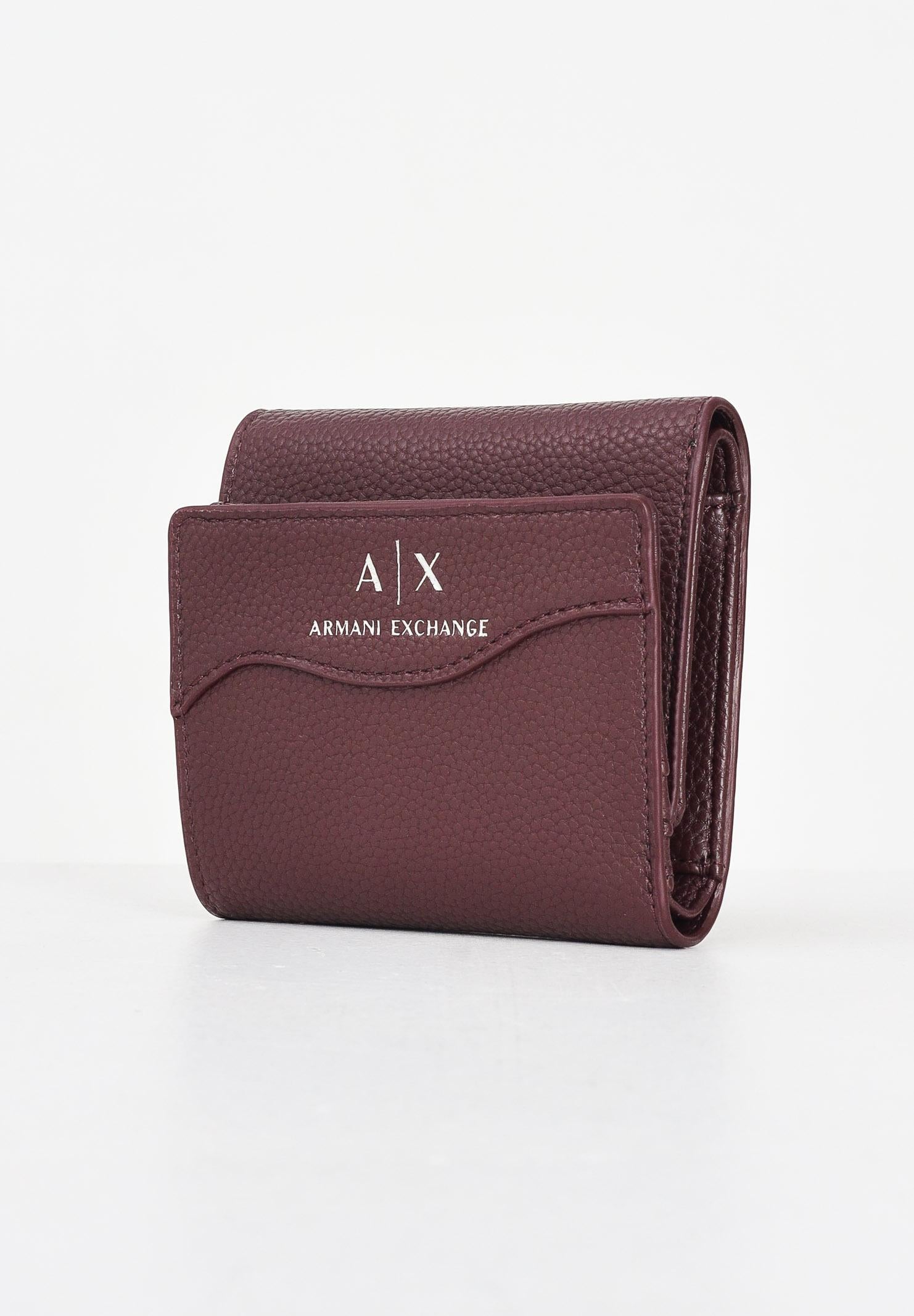 ARMANI EXCHANGE Portafogli bordeaux da donna con logo 948530CC783 UA343 ARMANI EXCHANGE