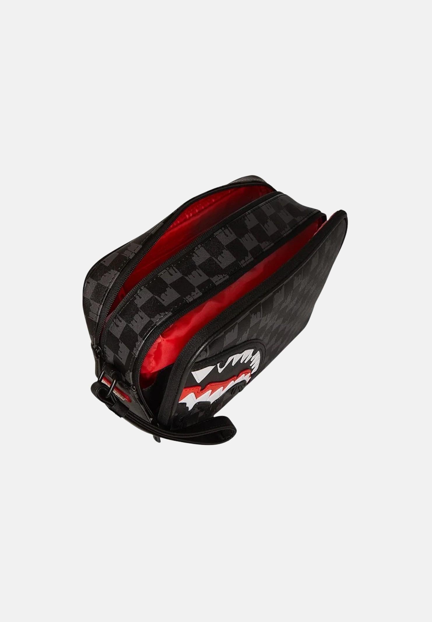 SPRAYGROUND Pochette Dripping Sharks In Paris nera per uomo e donna 910B7968NSZ . SPRAYGROUND