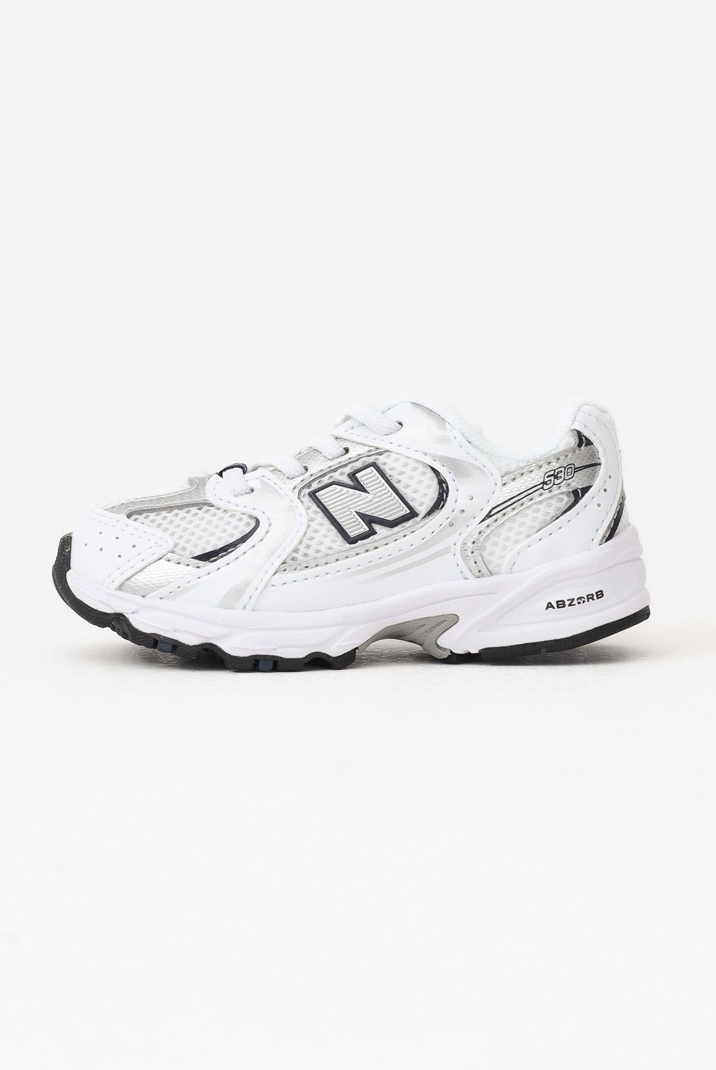 NEW BALANCE Sneakers 530 bianche e argento da neonato IZ530SB1 . NEW BALANCE