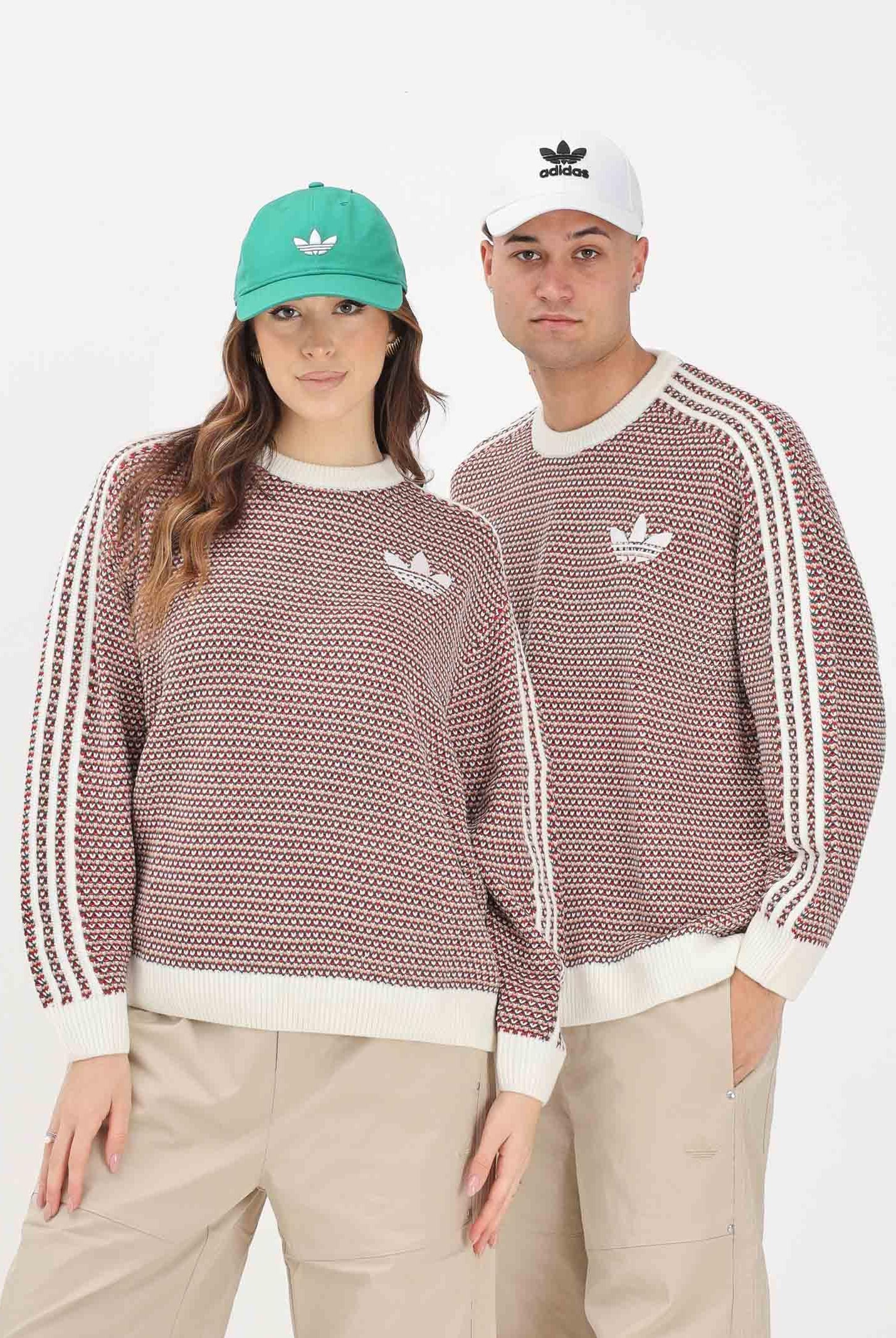 ADIDAS ORIGINALS Maglioncino girocollo Holiday Pack Knit multicolore per uomo e donna KQ6291 . ADIDAS ORIGINALS