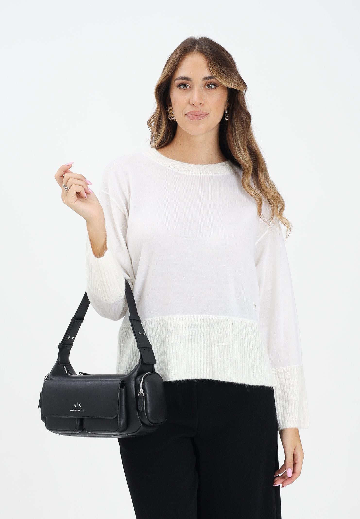 ARMANI EXCHANGE Maglioncino girocollo bianco da donna XW000772AF16602 U1003 ARMANI EXCHANGE