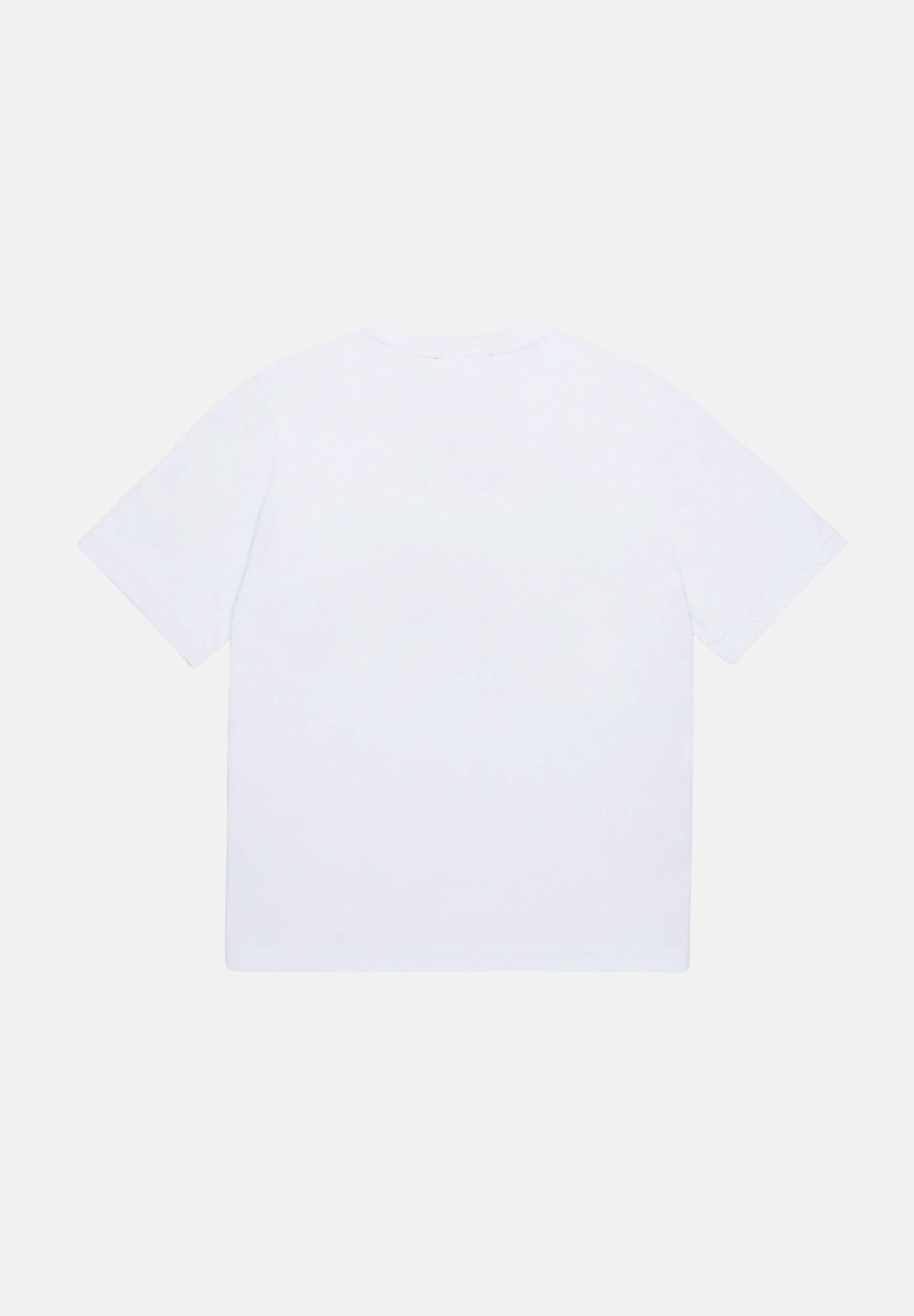 T-shirt a manica corta bianca per bambino e bambina con grafica Cowboy Pizza DQ2975D004G-B DQ100 DSQUARED2