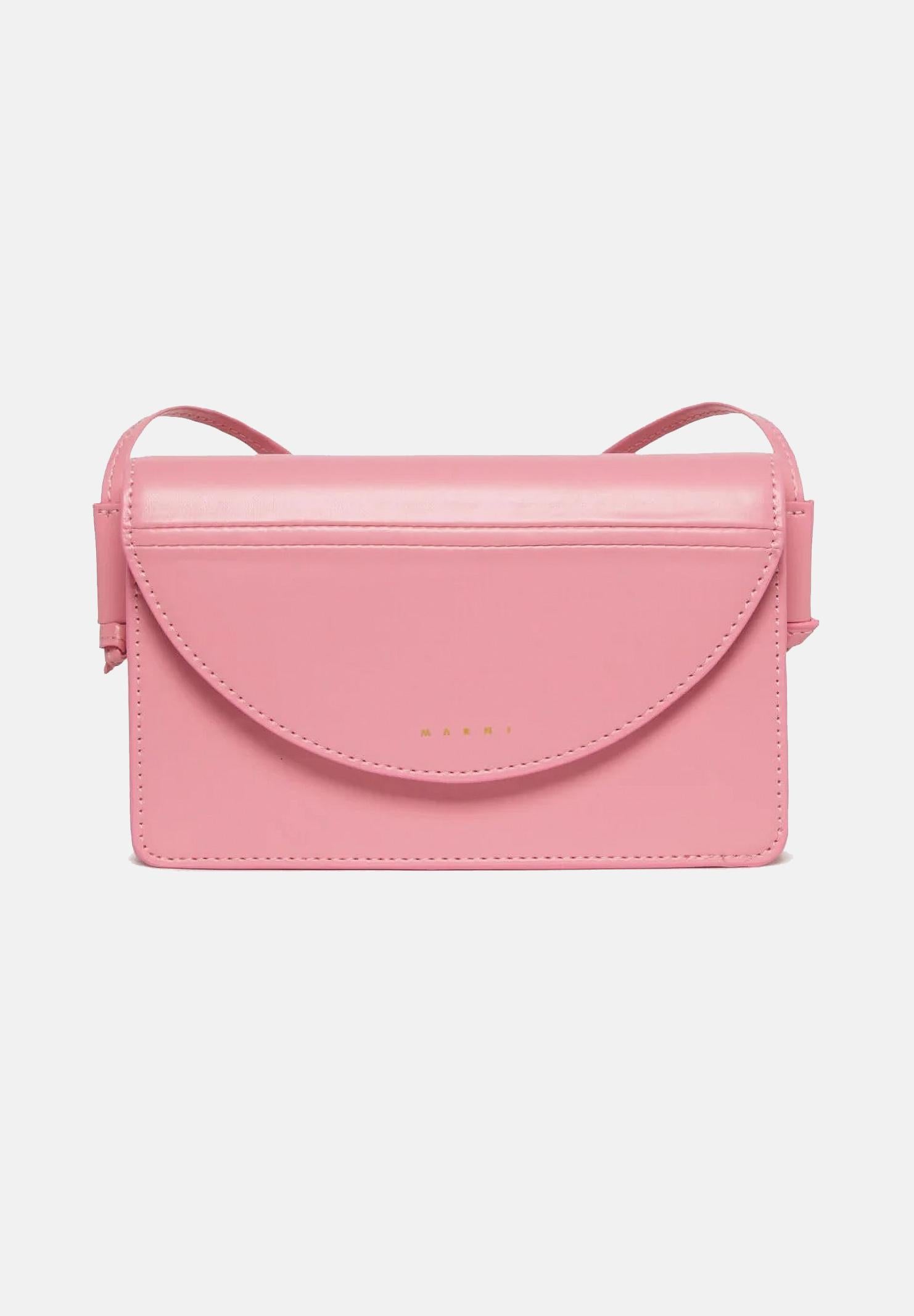 MARNI Borsa a tracolla rosa da donna con logo M01256M00TK 0M351 MARNI