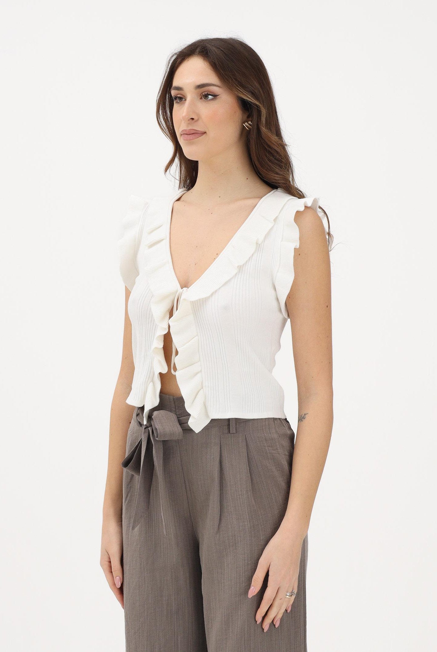 ONLY Top in maglia panna da donna 15364832 CLDA ONLY