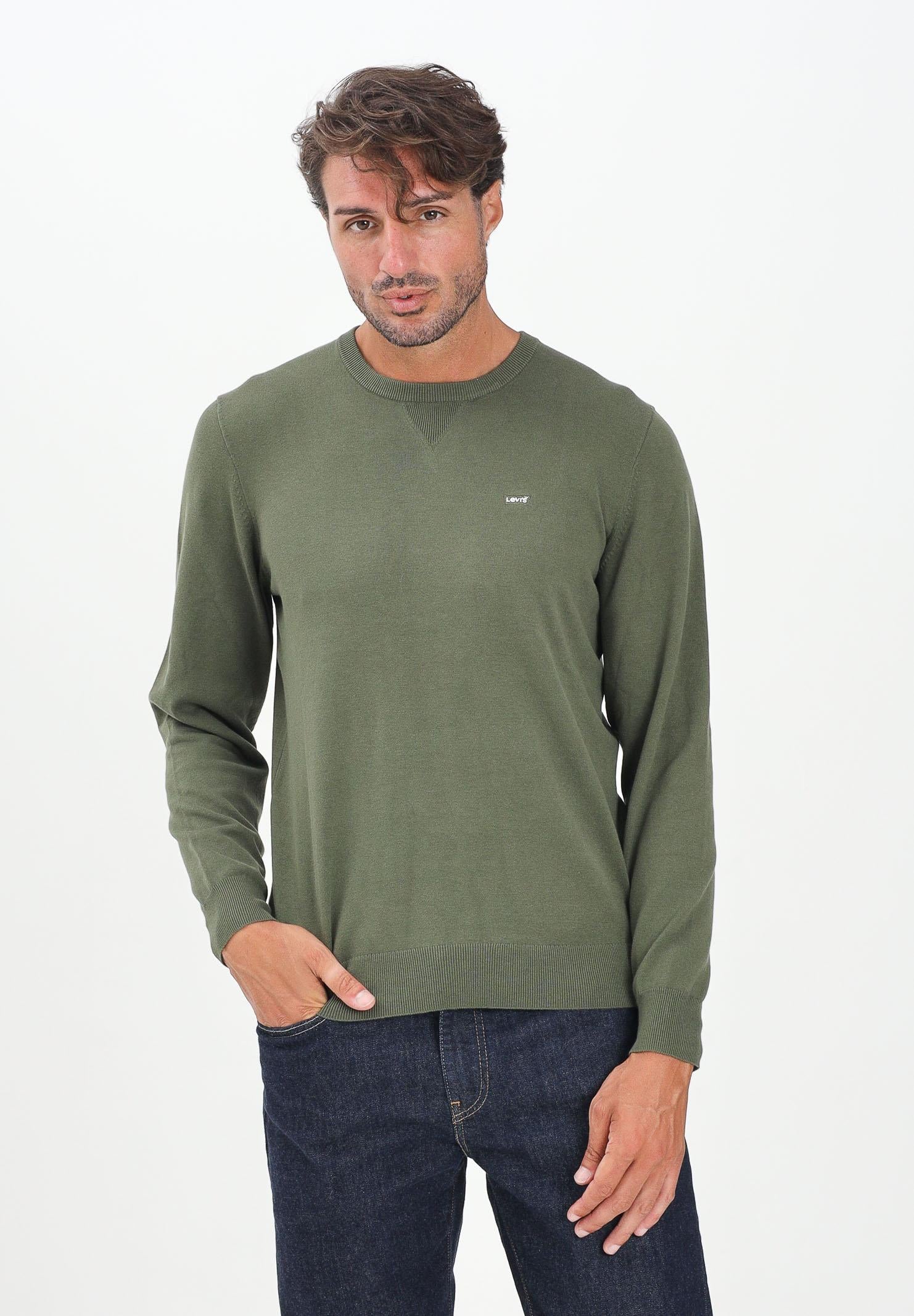 LEVI'S® Maglioncino girocollo Housemark verde da uomo A7207-0025 . LEVI'S®