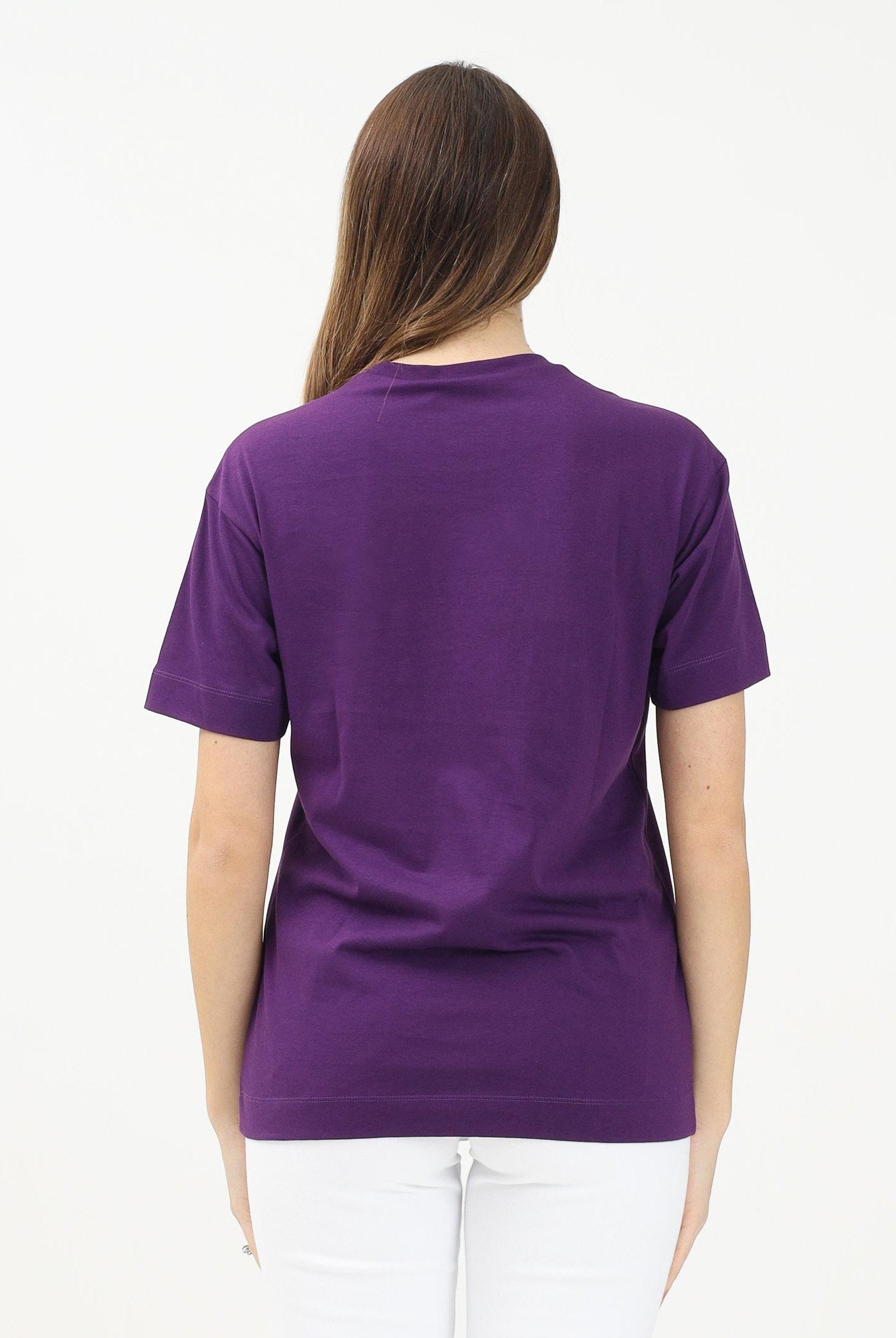 MARNI T-shirt a manica corta viola per donna, ragazzi e bamini con taschino e logo M01415M00RF 0M609 MARNI