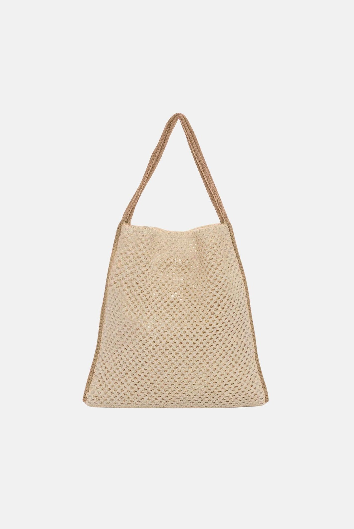 F**K Borsa mare beige da donna in tessuto lavorato effetto rete FA26-SW0004BG . F**K