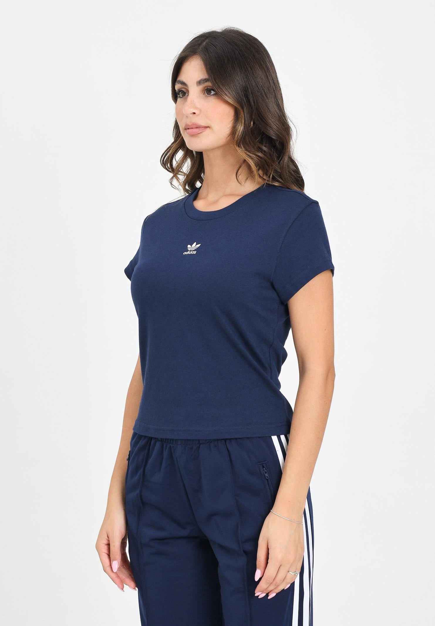 ADIDAS ORIGINALS T-shirt a manica corta Essentials Slim blu da donna JC8969 ADIDAS ORIGINALS