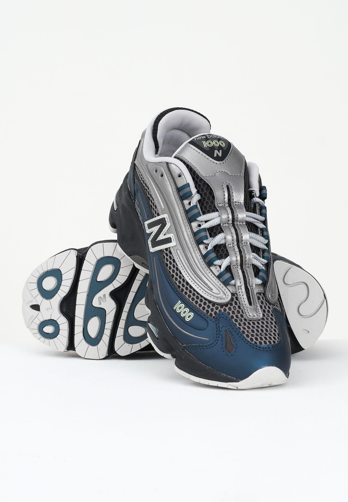 NEW BALANCE Sneakers 1000 ottanio e argento per uomo e donna M1000S . NEW BALANCE