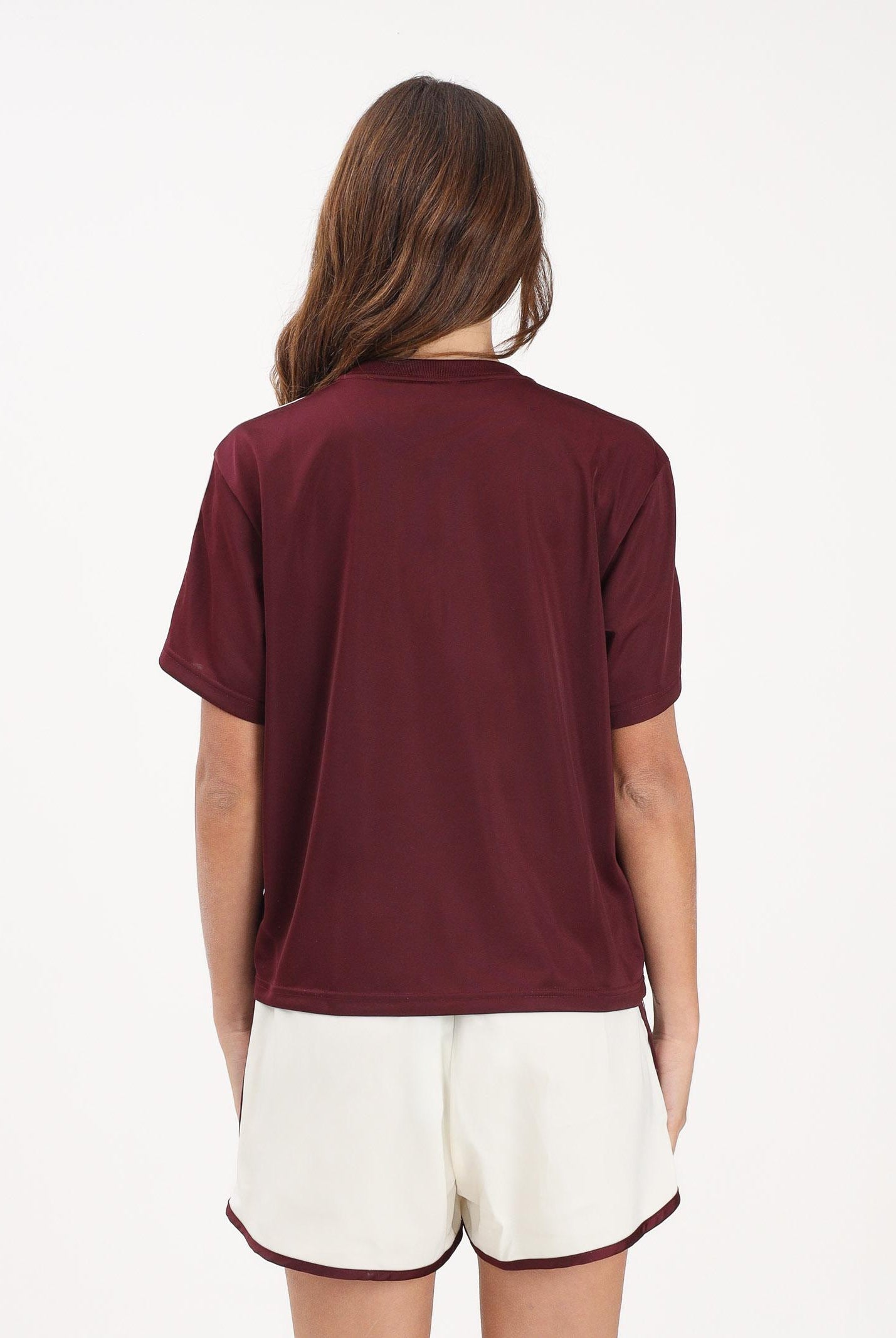 ADIDAS ORIGINALS T-shirt a manica corta FIREBIRD bordeaux da donna KD1349 . ADIDAS ORIGINALS